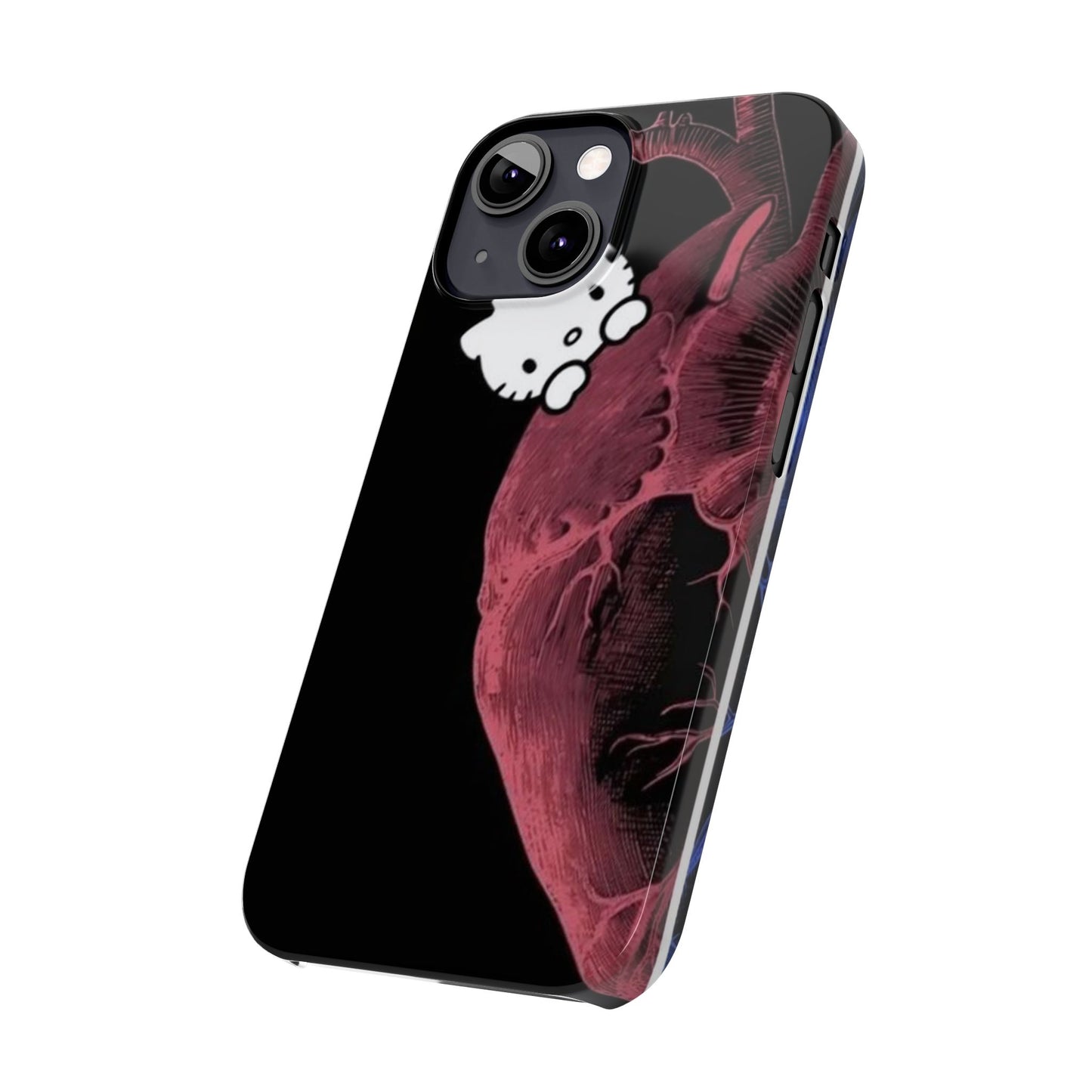 Cute Heartbeat Hello Kitty Slim Phone Case - Stylish Phone Cover for Cat Lovers