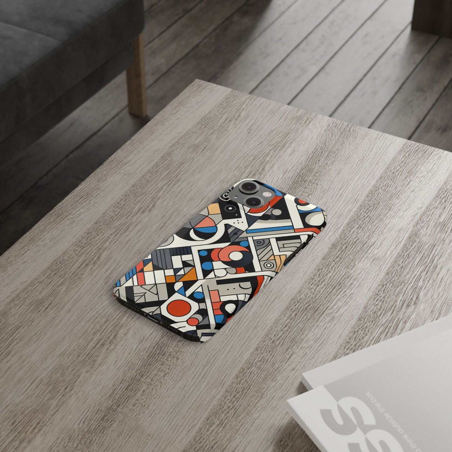 Modern Abstract Slim Phone Case - Colorful Geometric Design