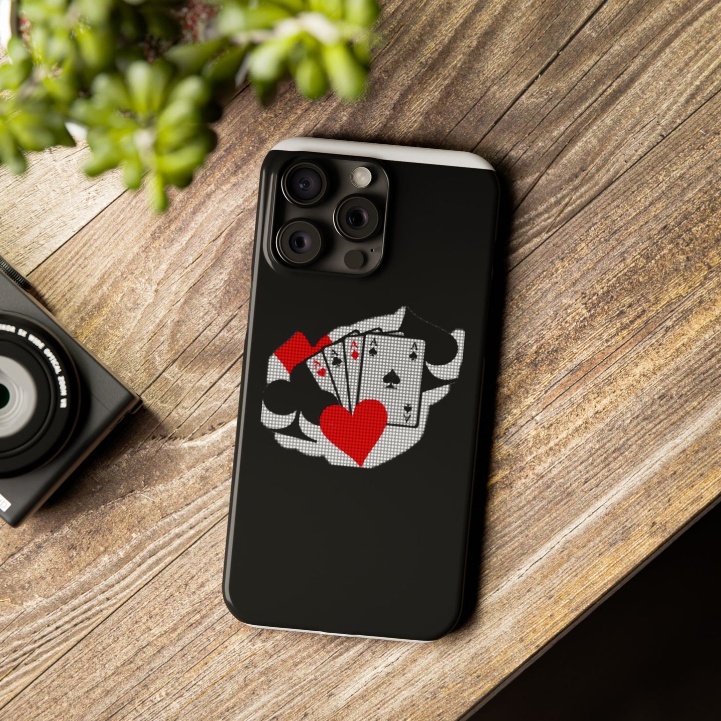 Stylish Slim Phone Case with Poker Design - Perfect for Gamers and Card Enthusiasts