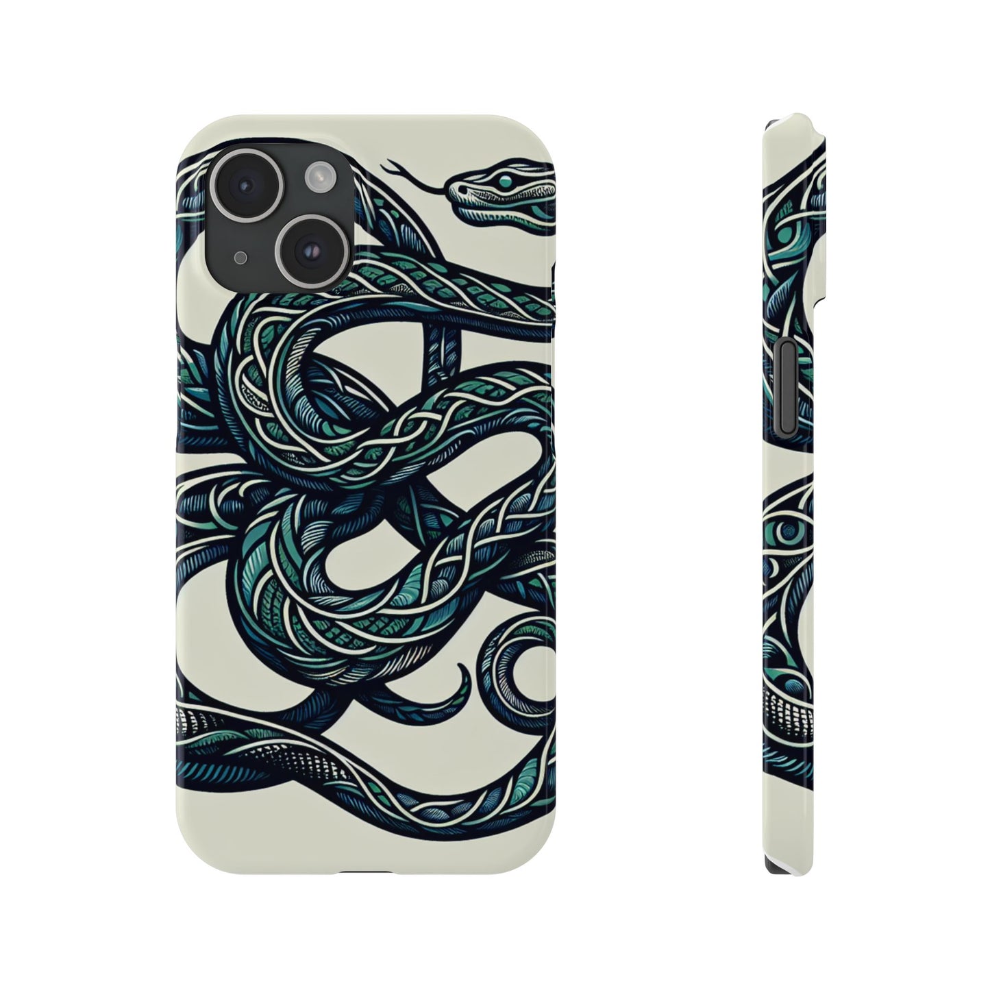 Artistic Snake Slim Phone Case - Unique Design for Nature Lovers