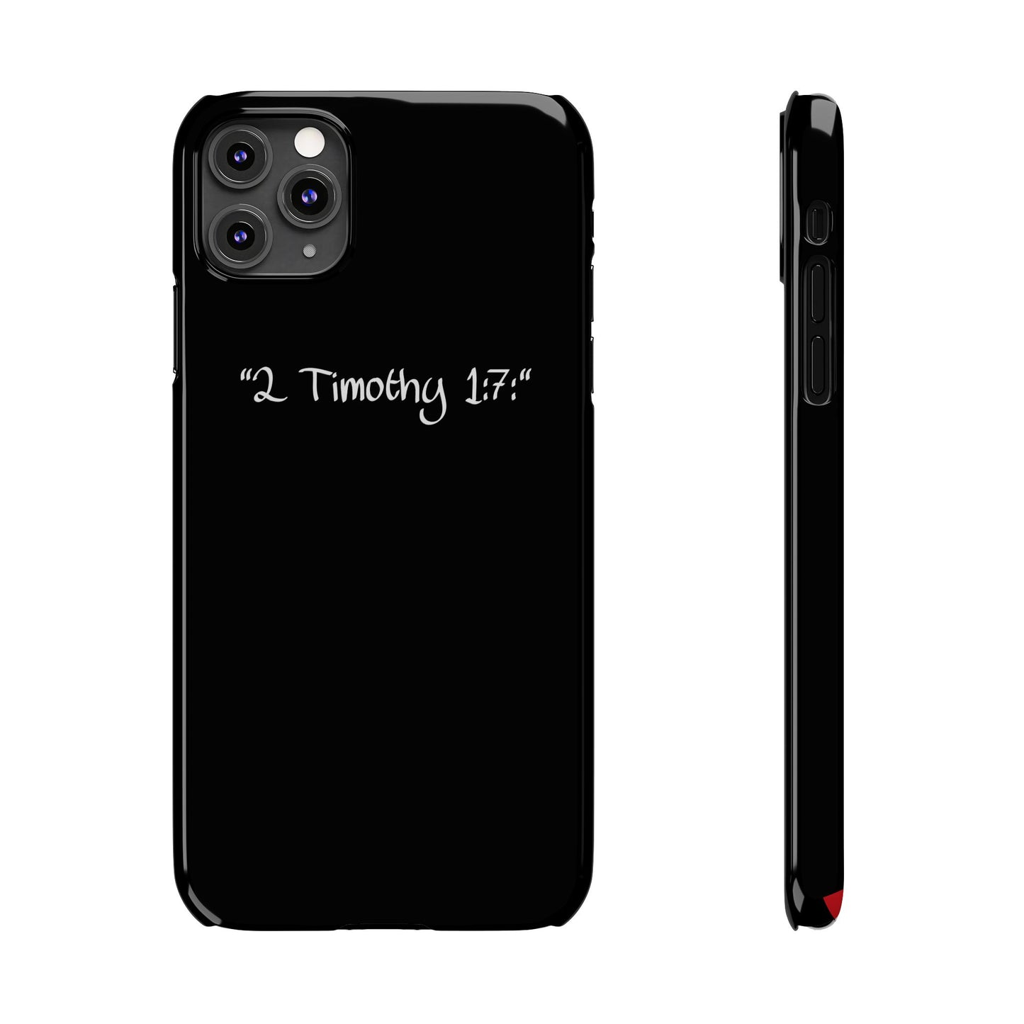 Bible verse "2 Timothy 1:7" - iPhone Case