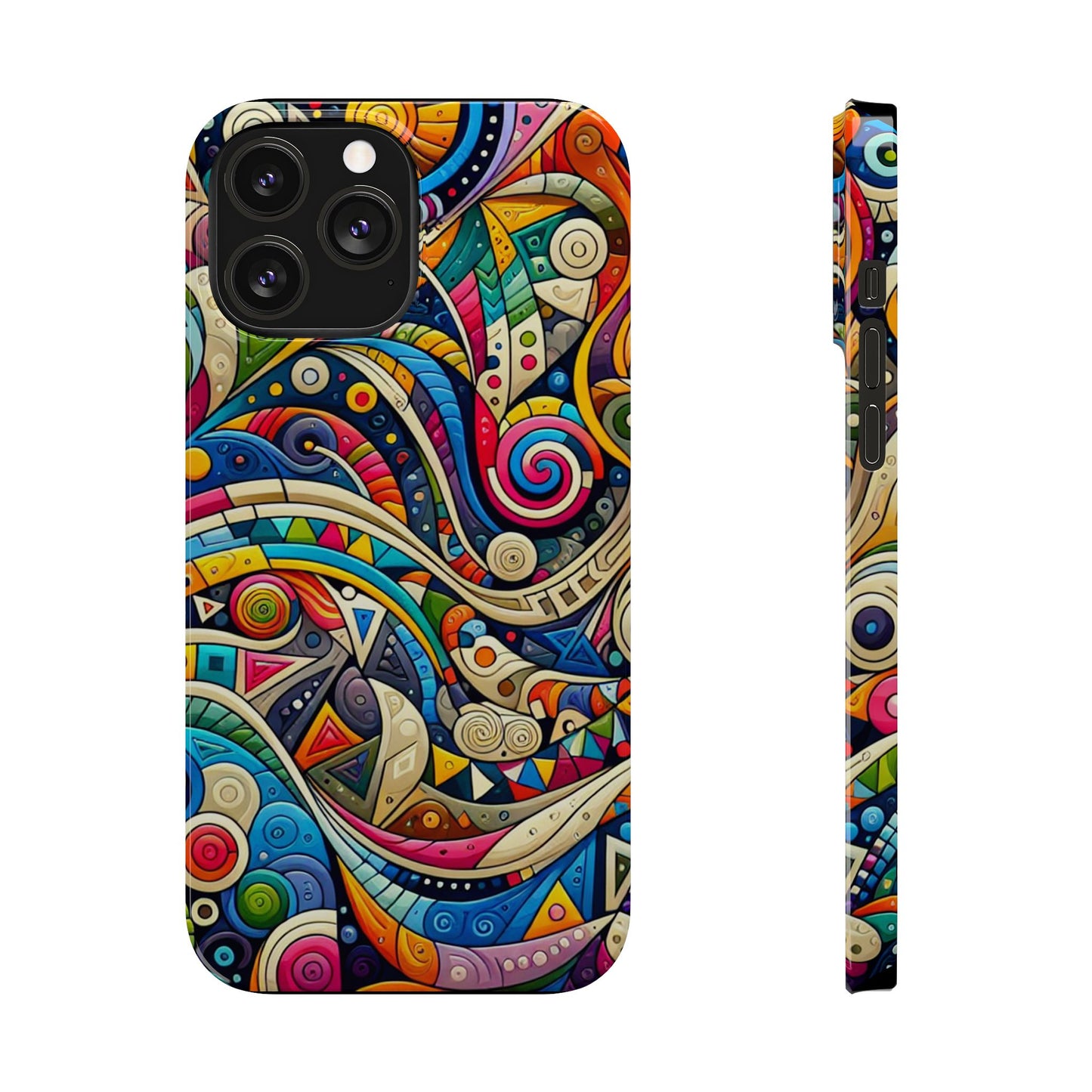 Colorful Abstract Slim Phone Case - Creative Art Design