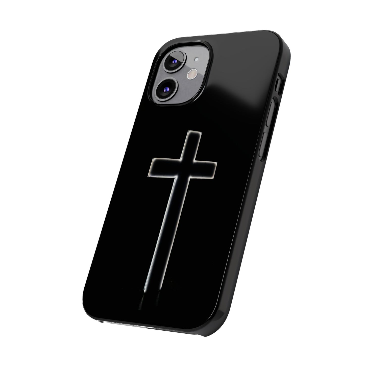 Inspirational Slim Phone Case with Cross Design