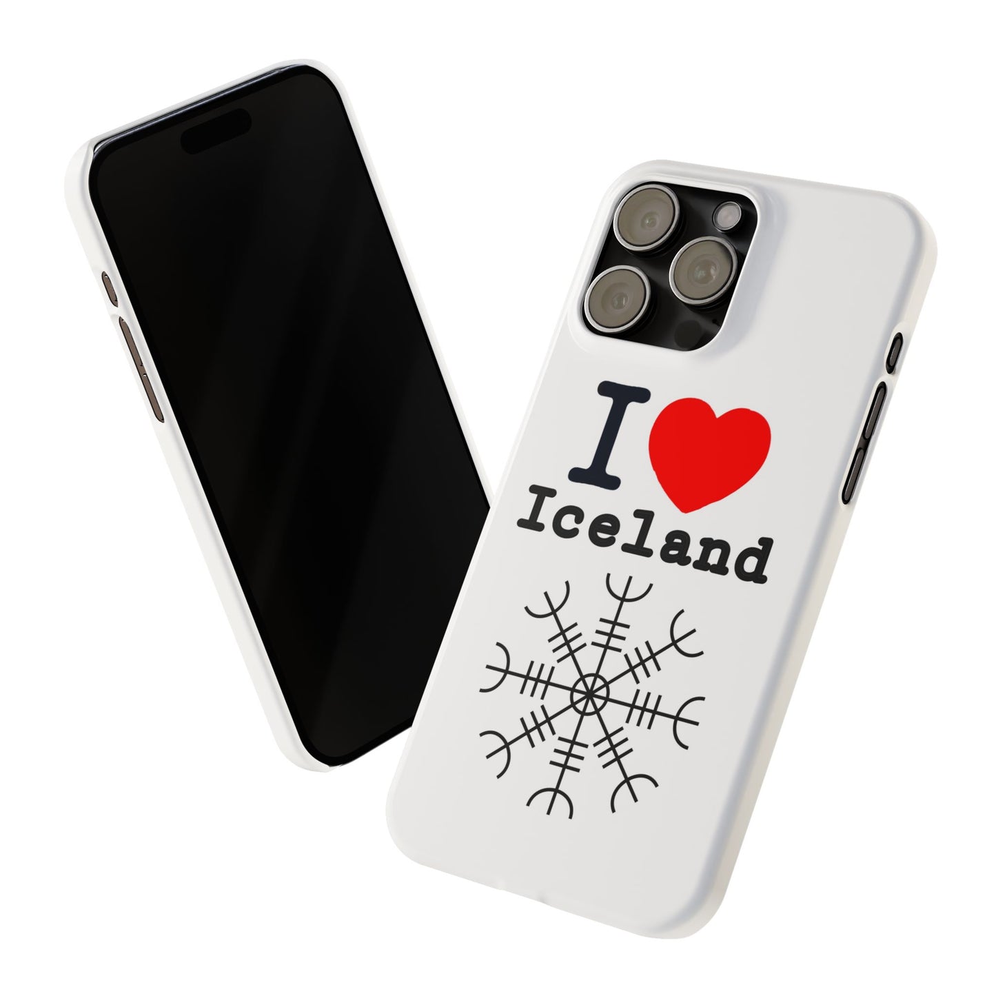 I Love Iceland Slim Phone Case - Stylish & Unique Design for Travelers