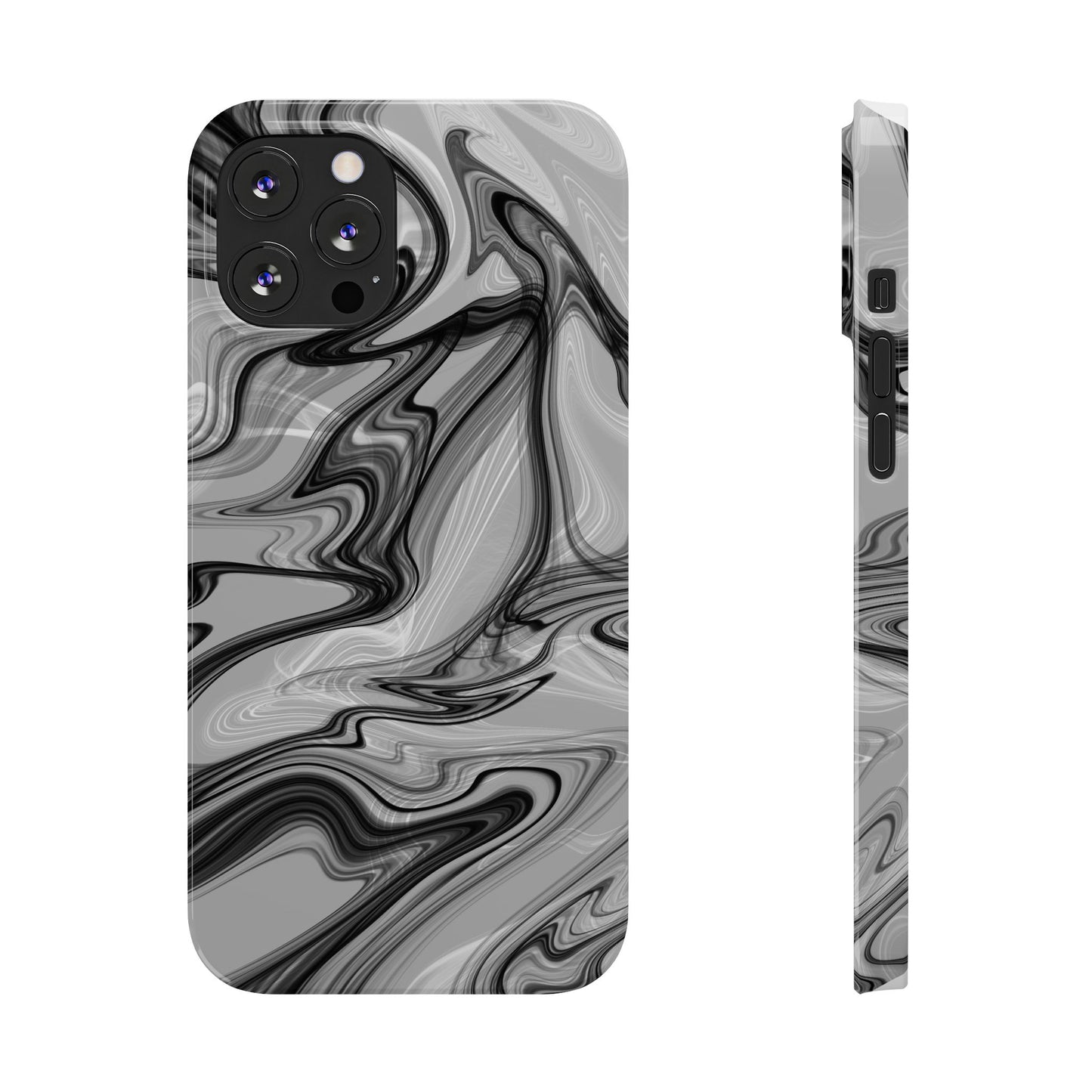 Stylish Black and Gray Abstract Slim Phone Case