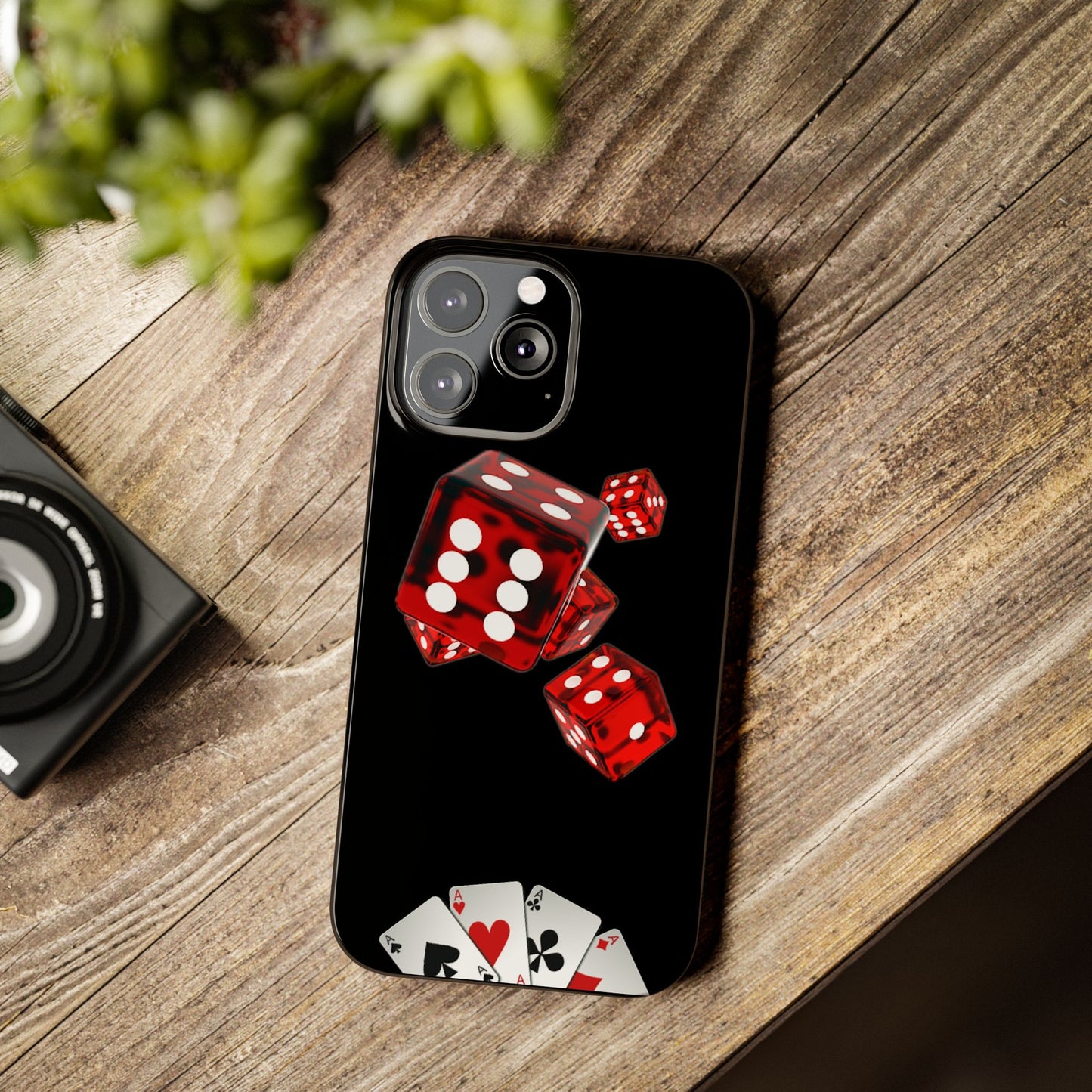 Sleek Casino Dice Slim Phone Case – Perfect for Gamblers and Poker Enthusiasts