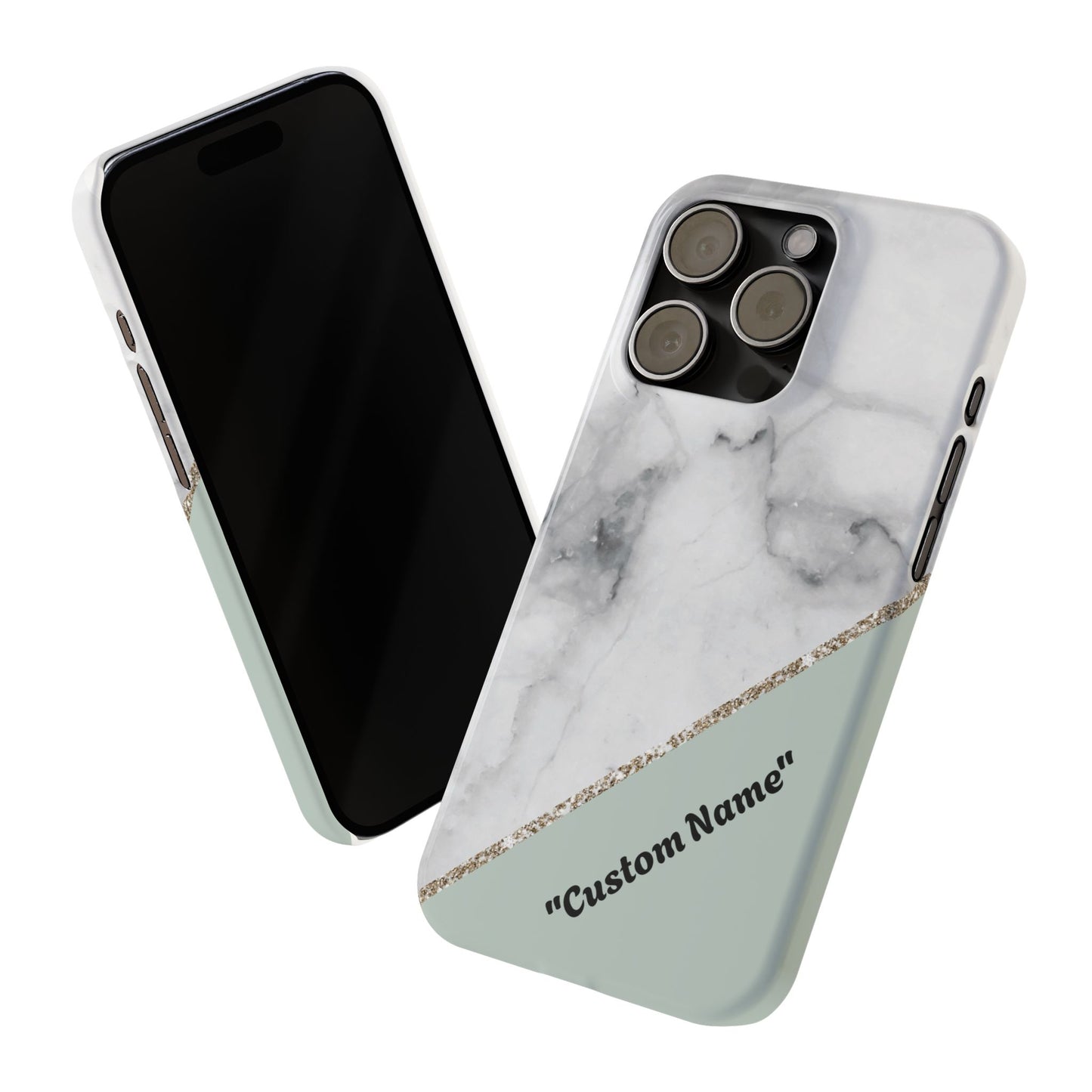 Custom Marble Slim Phone Case - Personalized Design for Trendy Protection