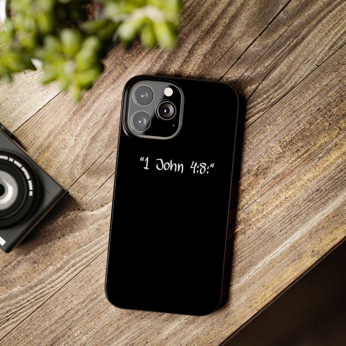 Bible verse "1 John 4:8" - iPhone Case