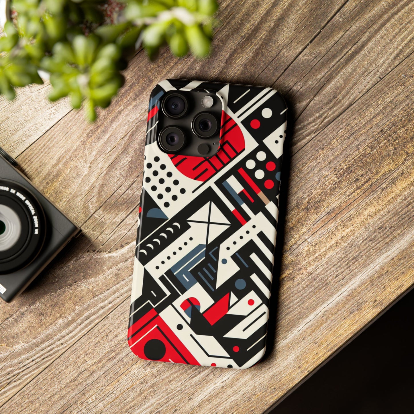 Geometric Abstract Slim Phone Case - Modern Design for Trendsetters