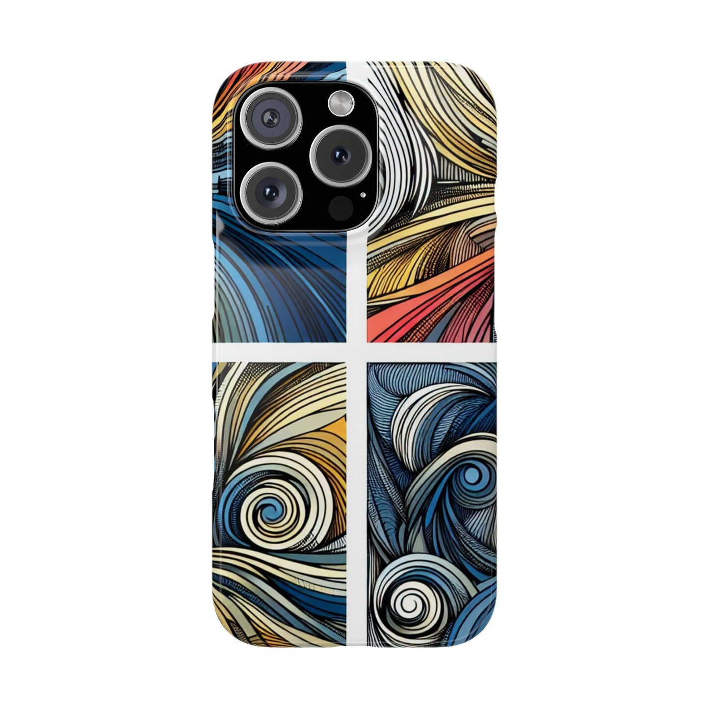 Artistic Slim Phone Cases - Colorful Swirl Design for Creative Souls