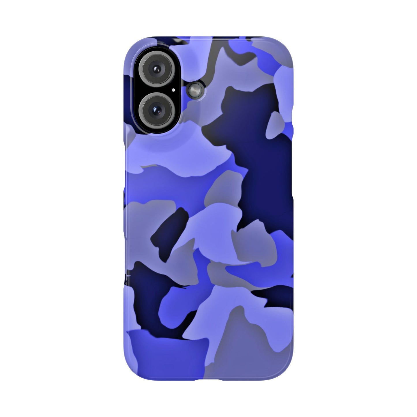 Stylish Slim Phone Case - Blue Abstract Camo Design for Trendsetters