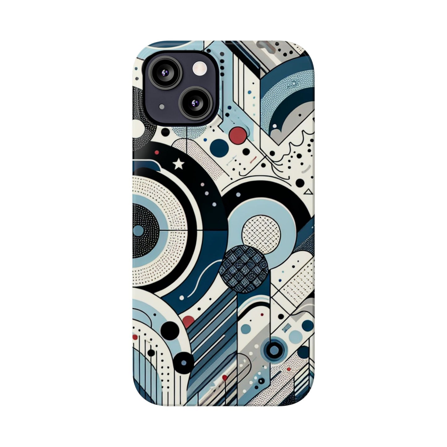 Stylish Geometric Slim Phone Case - Modern Abstract Design