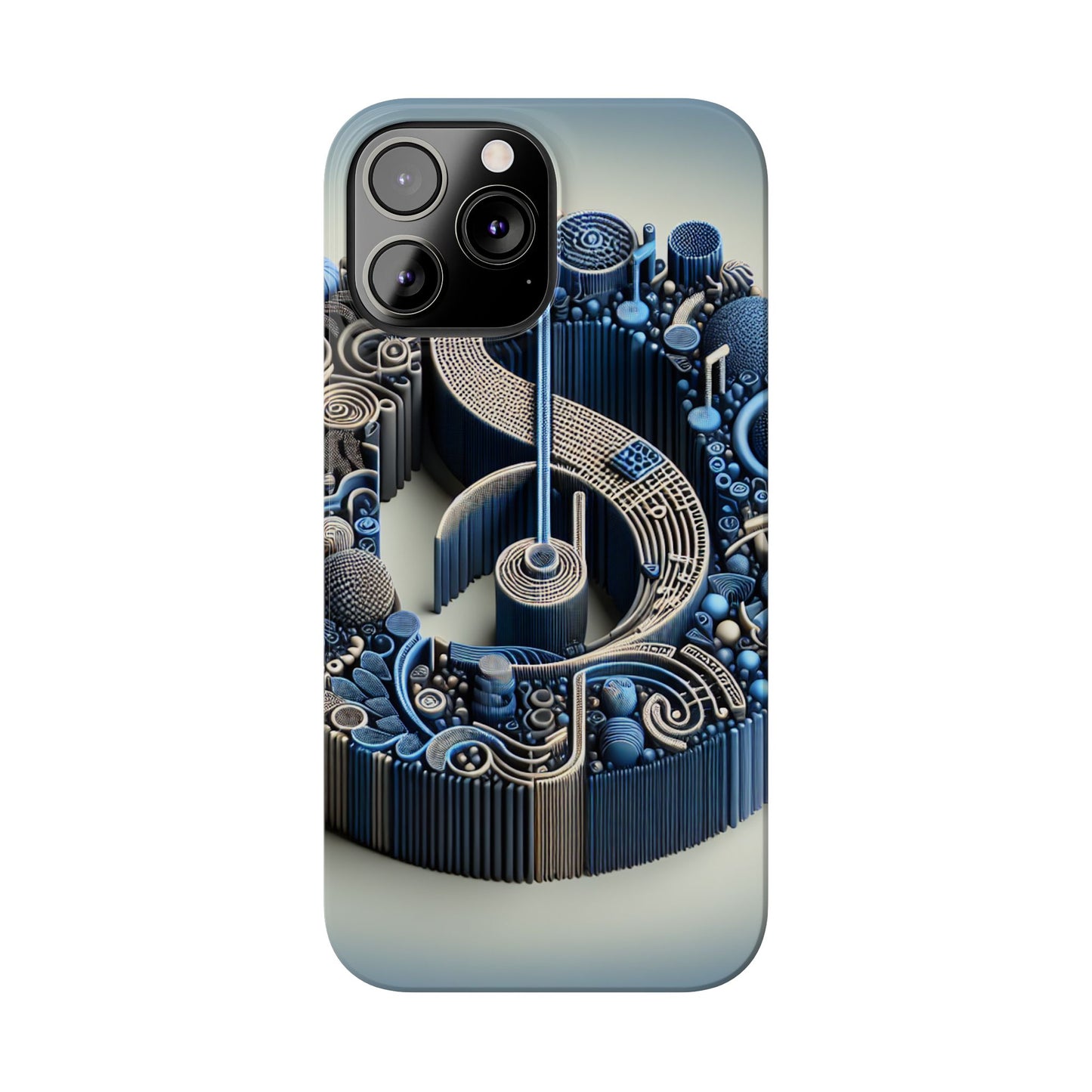 Abstract Musical Note Slim Phone Case - Modern Design for Music Lovers