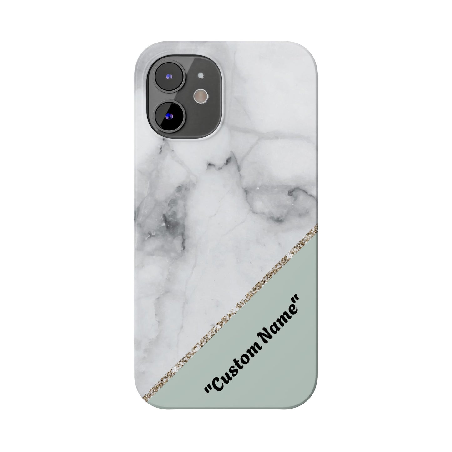 Custom Marble Slim Phone Case - Personalized Design for Trendy Protection