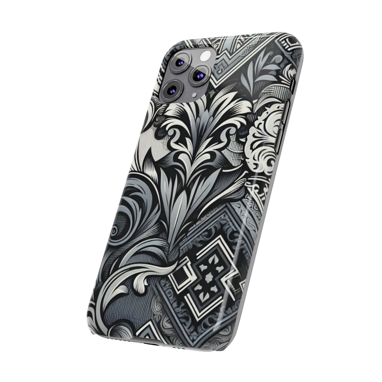 Elegant Floral Slim Phone Case - Stylish Protection for Modern Aesthetics