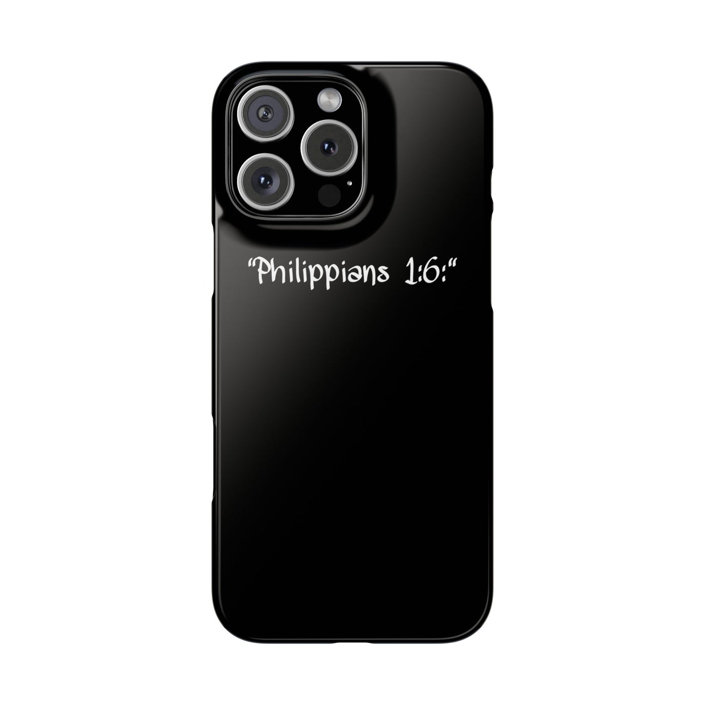 Bible verse "Philippians 1:6" - iPhone Case