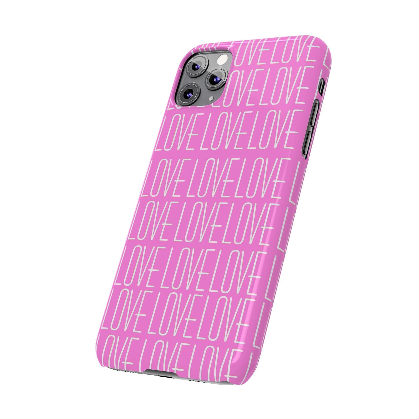 Pink Love Slim Phone Case - Perfect Gift for Valentine's Day, Anniversaries, and Loving Moments