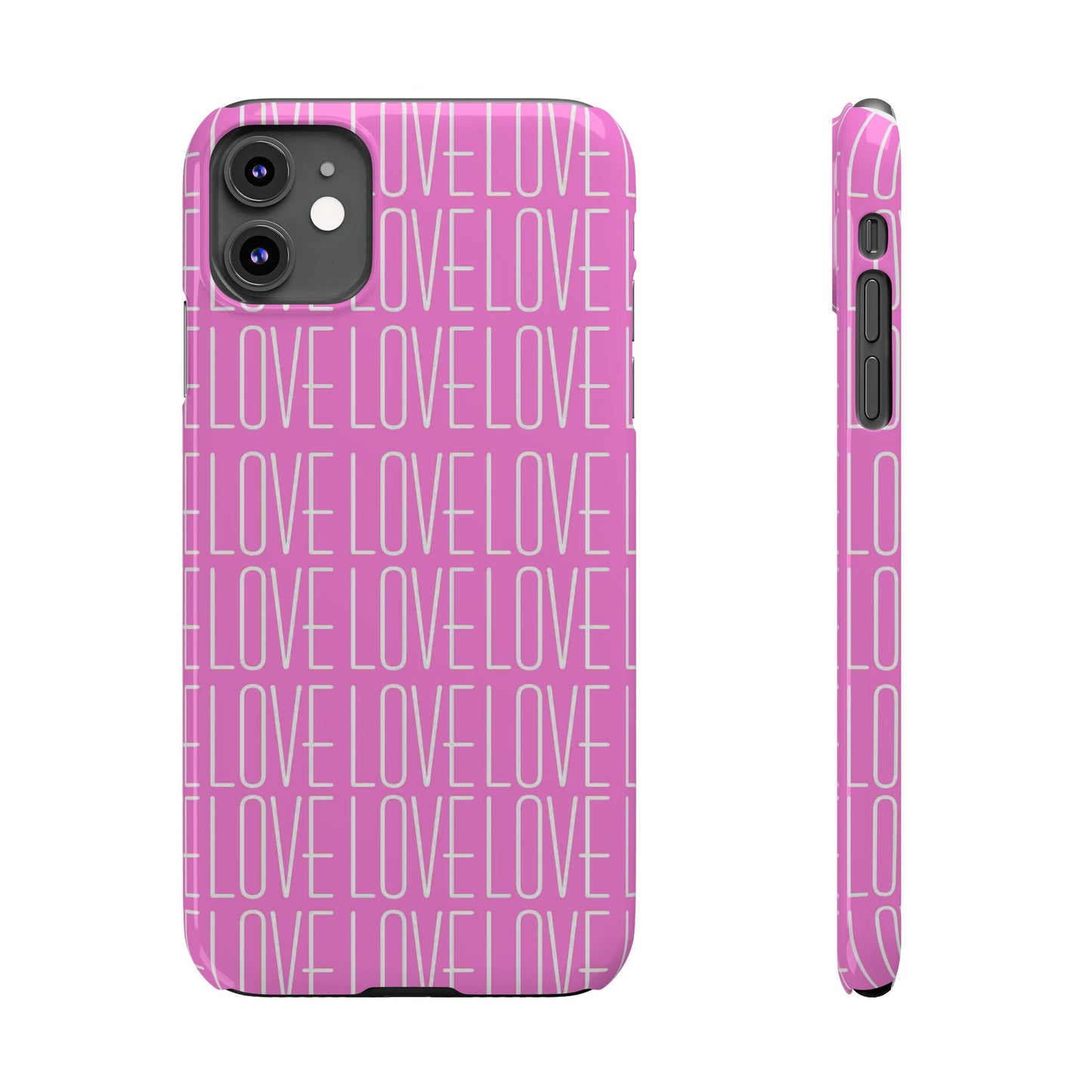 Pink Love Slim Phone Case - Perfect Gift for Valentine's Day, Anniversaries, and Loving Moments