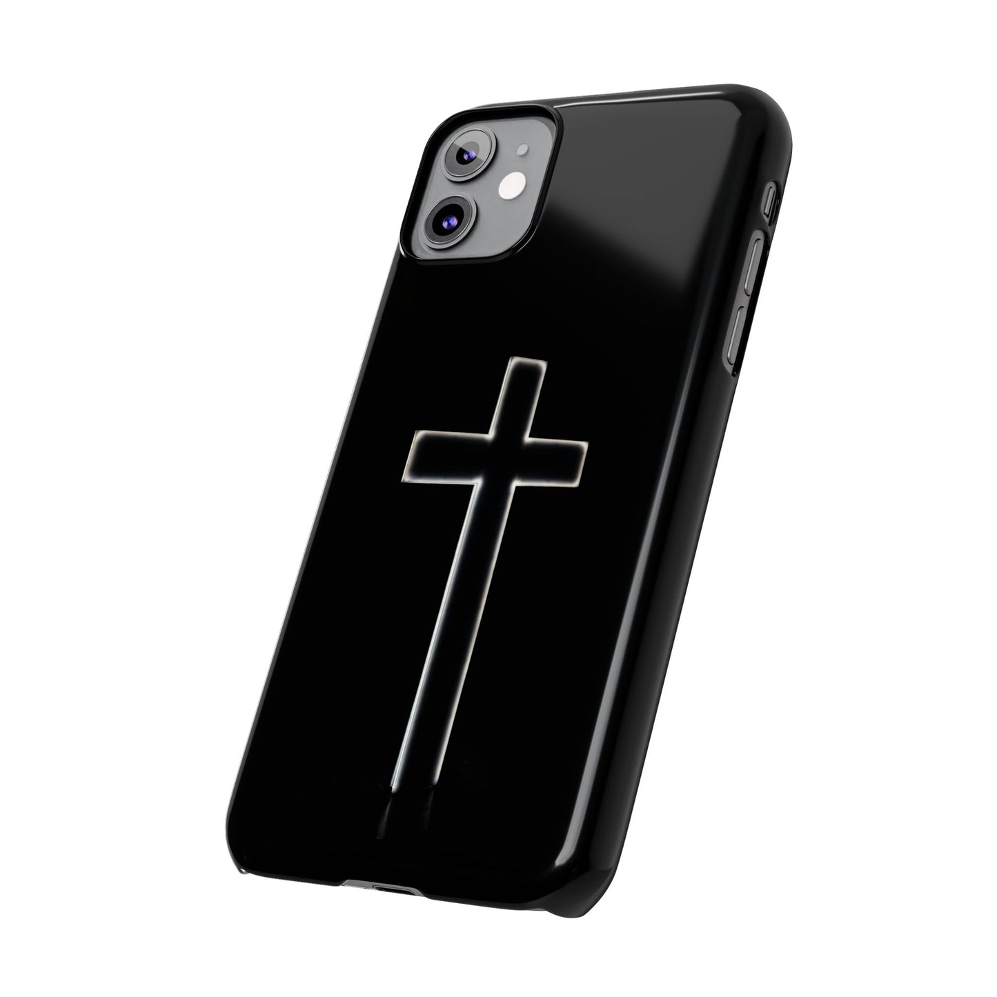 Inspirational Slim Phone Case with Cross Design