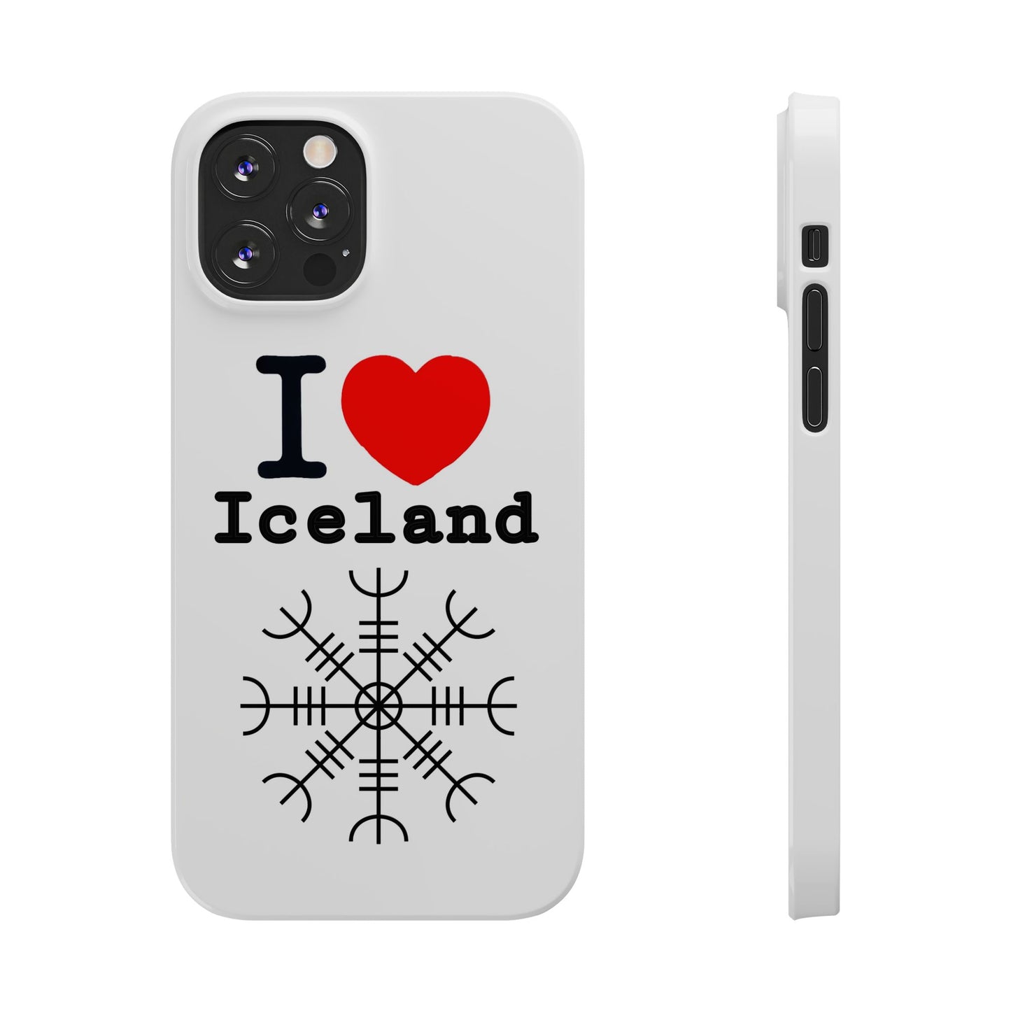 I Love Iceland Slim Phone Case - Stylish & Unique Design for Travelers