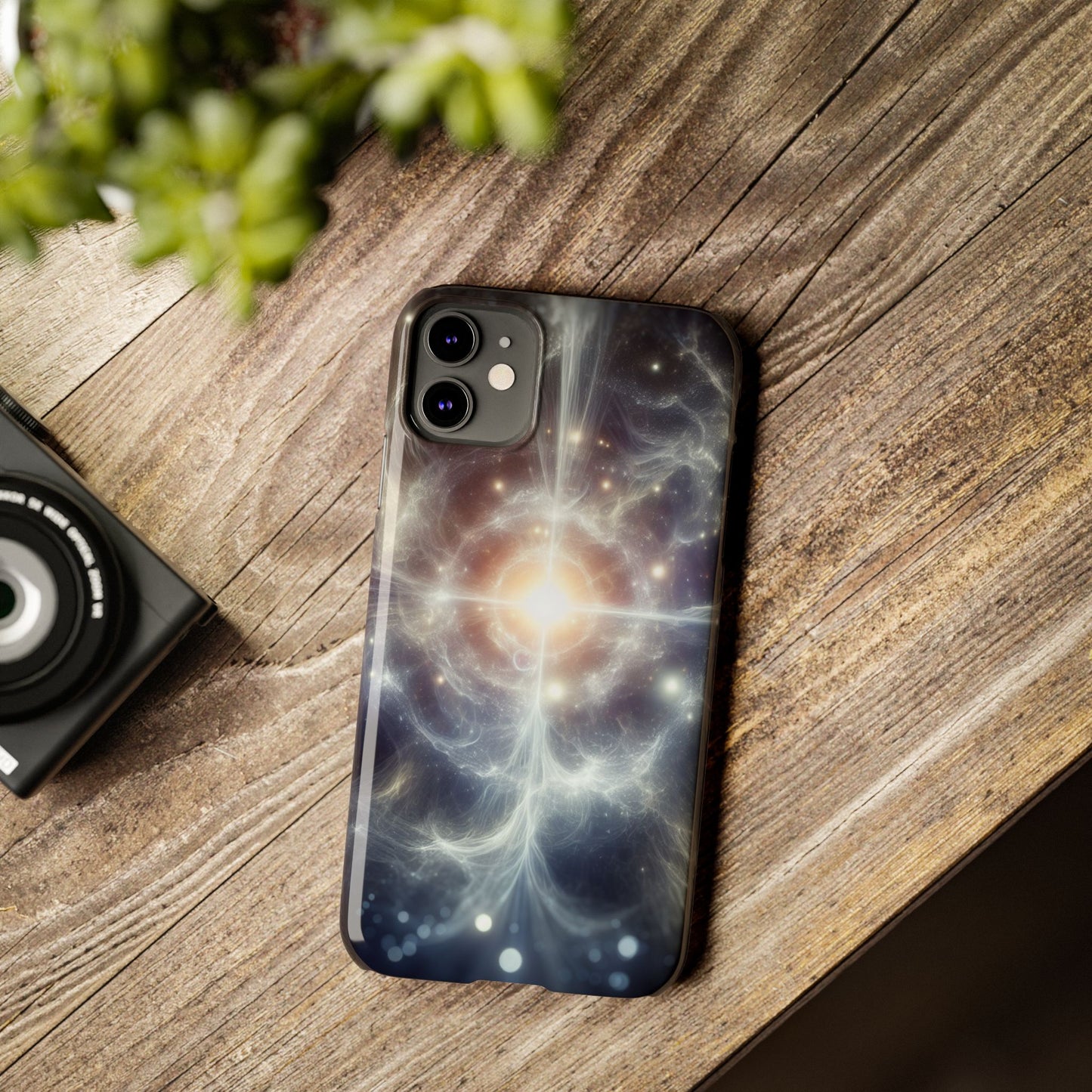 Cosmic Energy Slim Phone Case – Galaxy Design for Astronomy Lovers