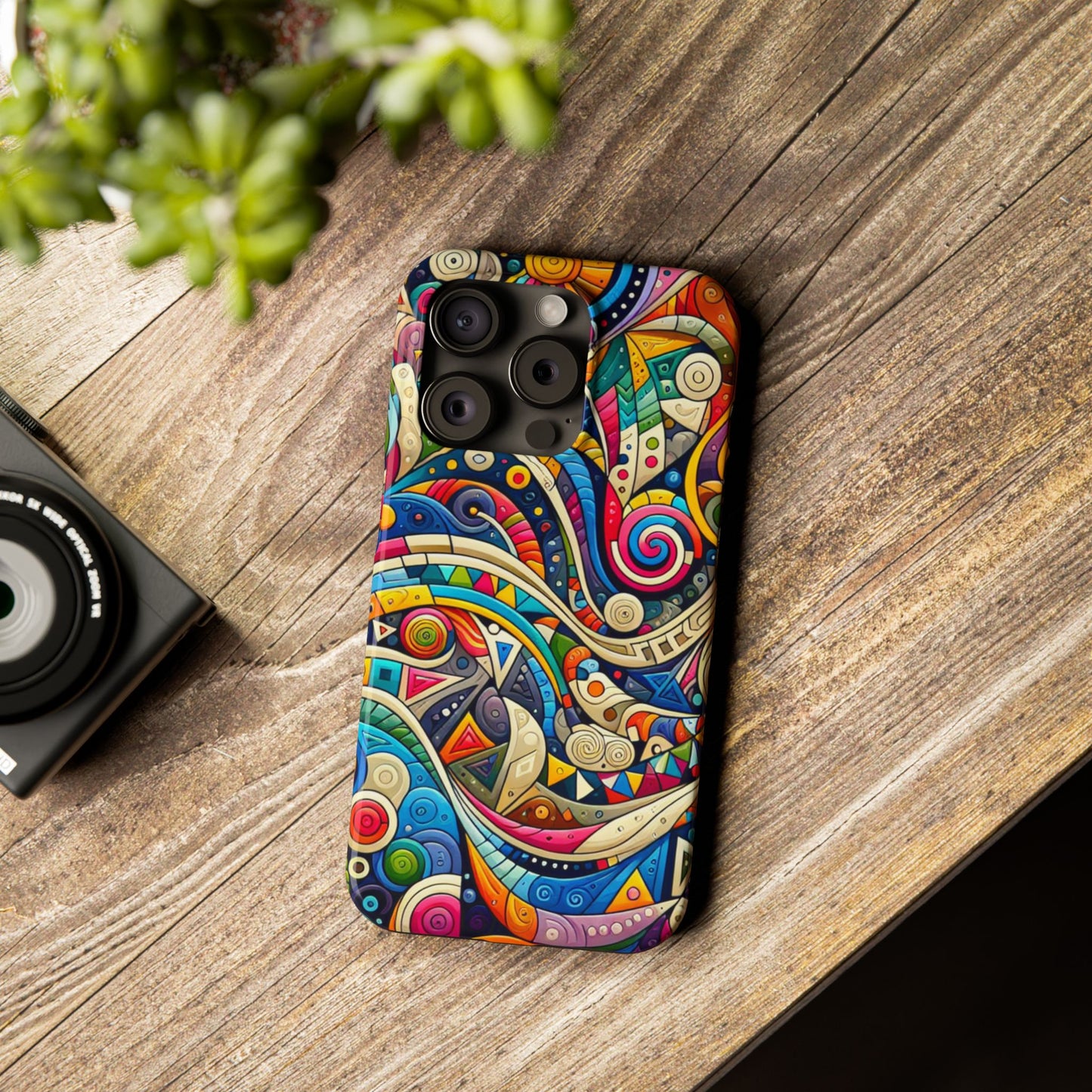 Colorful Abstract Slim Phone Case - Creative Art Design