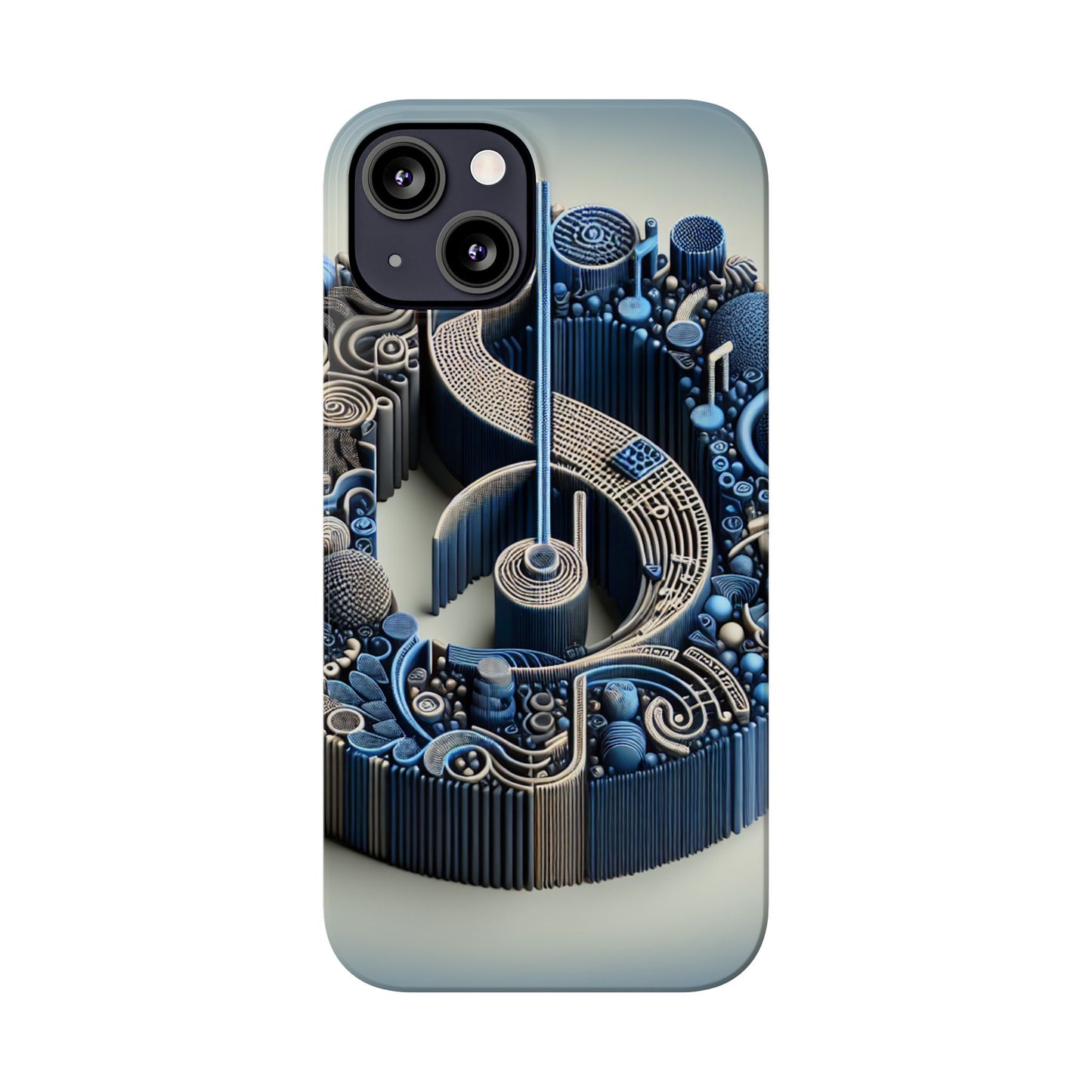 Abstract Musical Note Slim Phone Case - Modern Design for Music Lovers