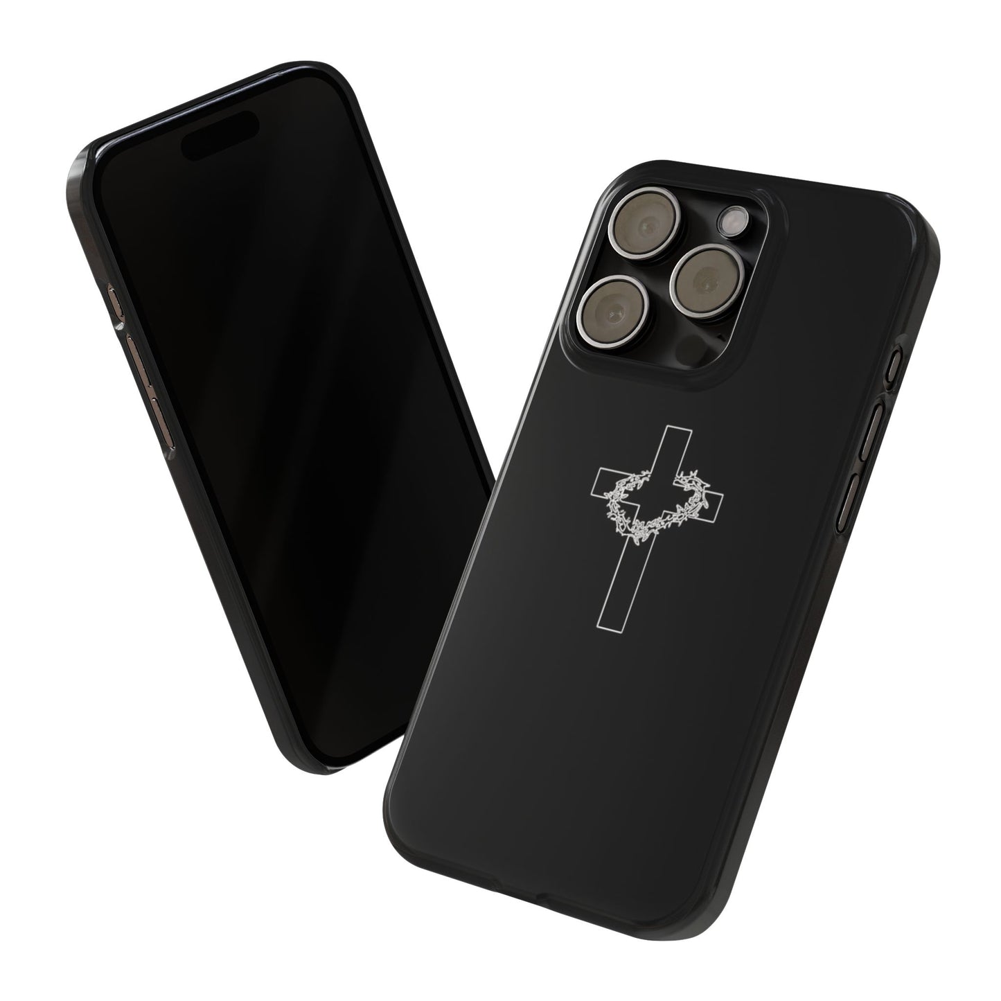 Faith-Inspired Slim Phone Case with Cross Design