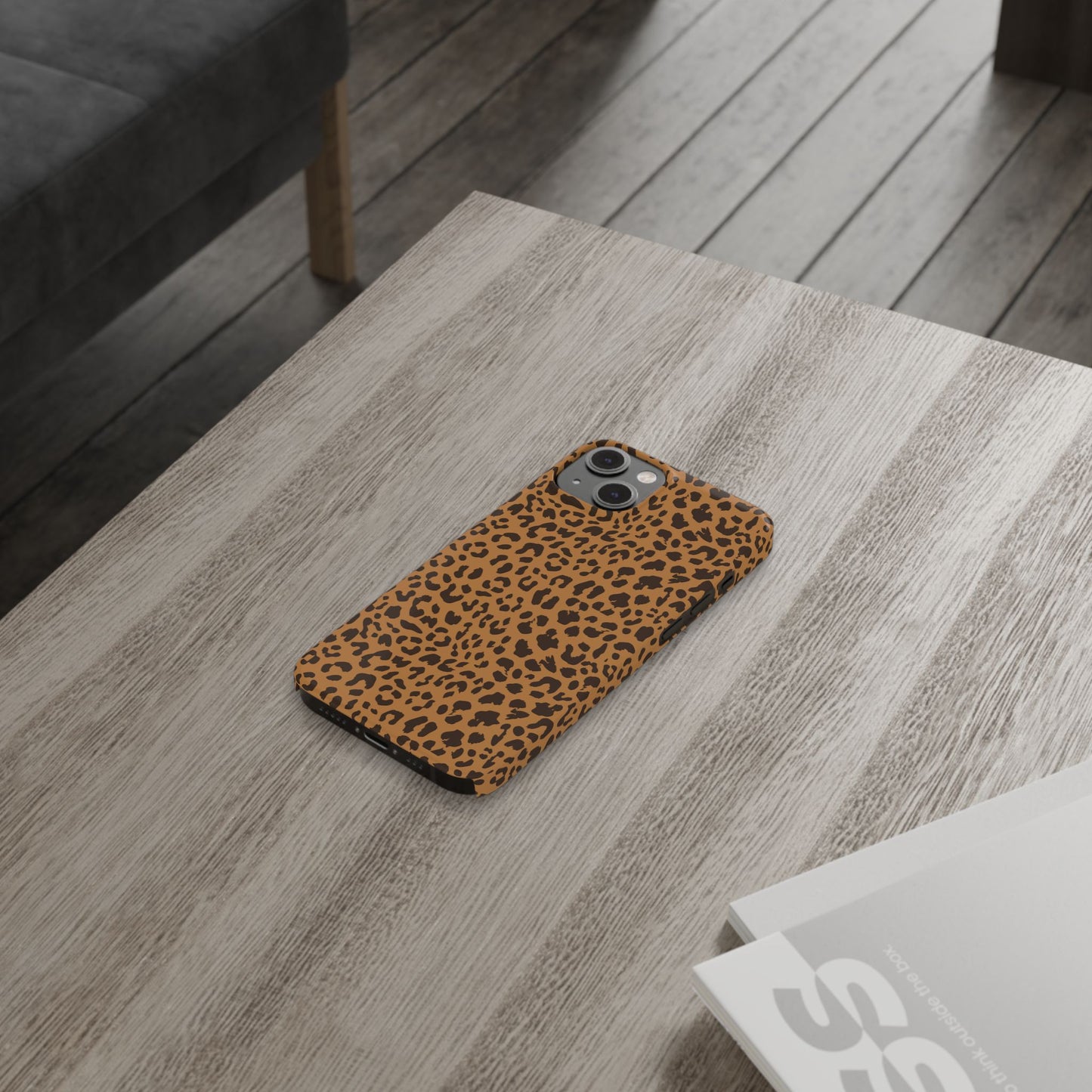 Sleek Leopard Print Slim Phone Case - Stylish & Durable Protection