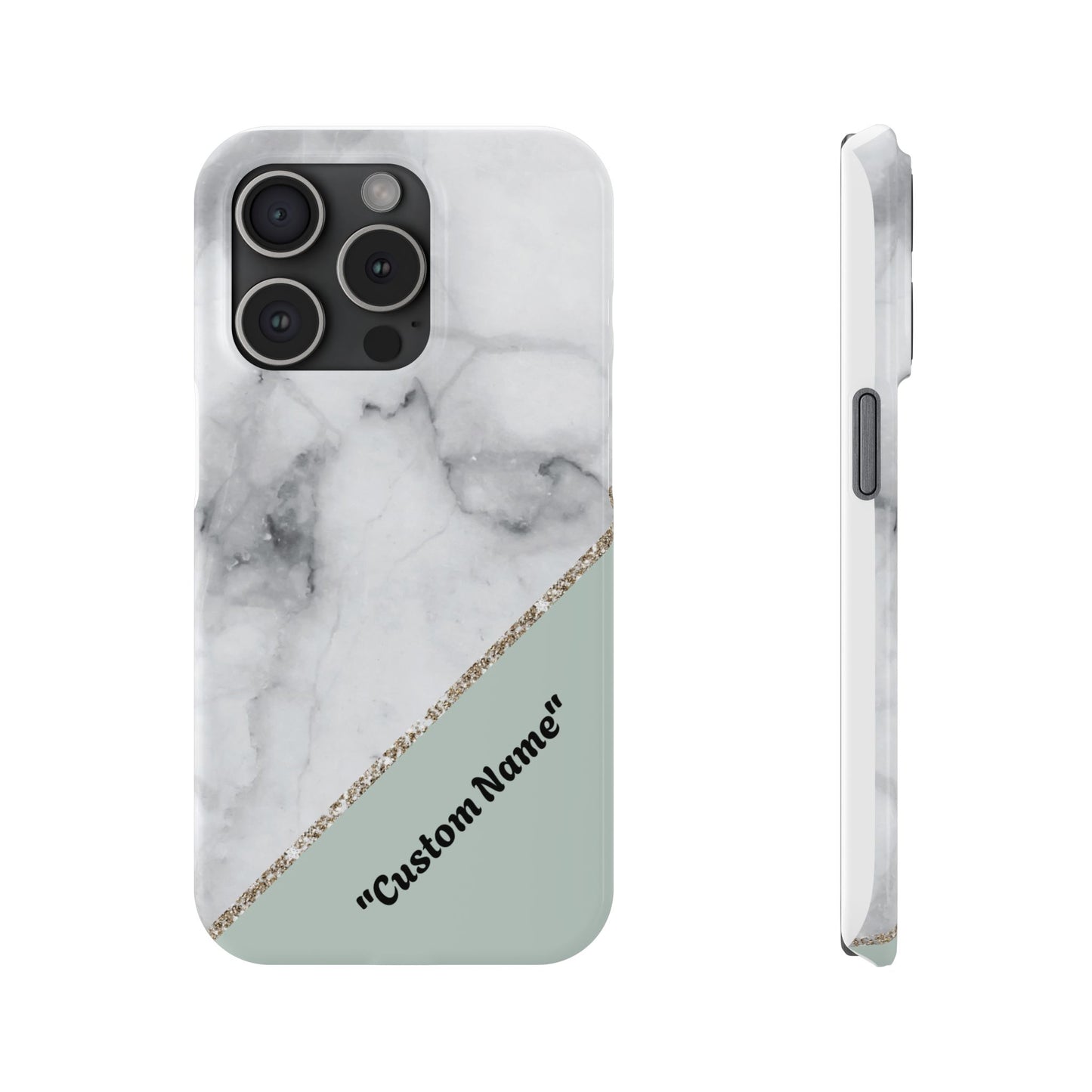 Custom Marble Slim Phone Case - Personalized Design for Trendy Protection