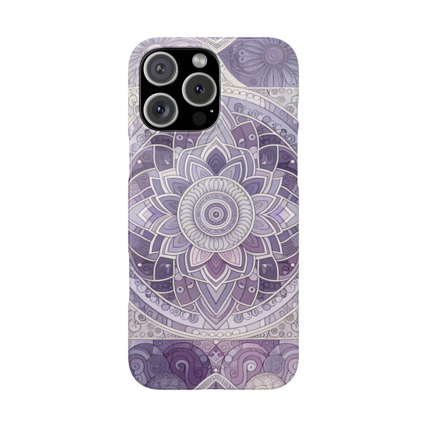 Elegant Mandala Slim Phone Case – Purple Harmony Design