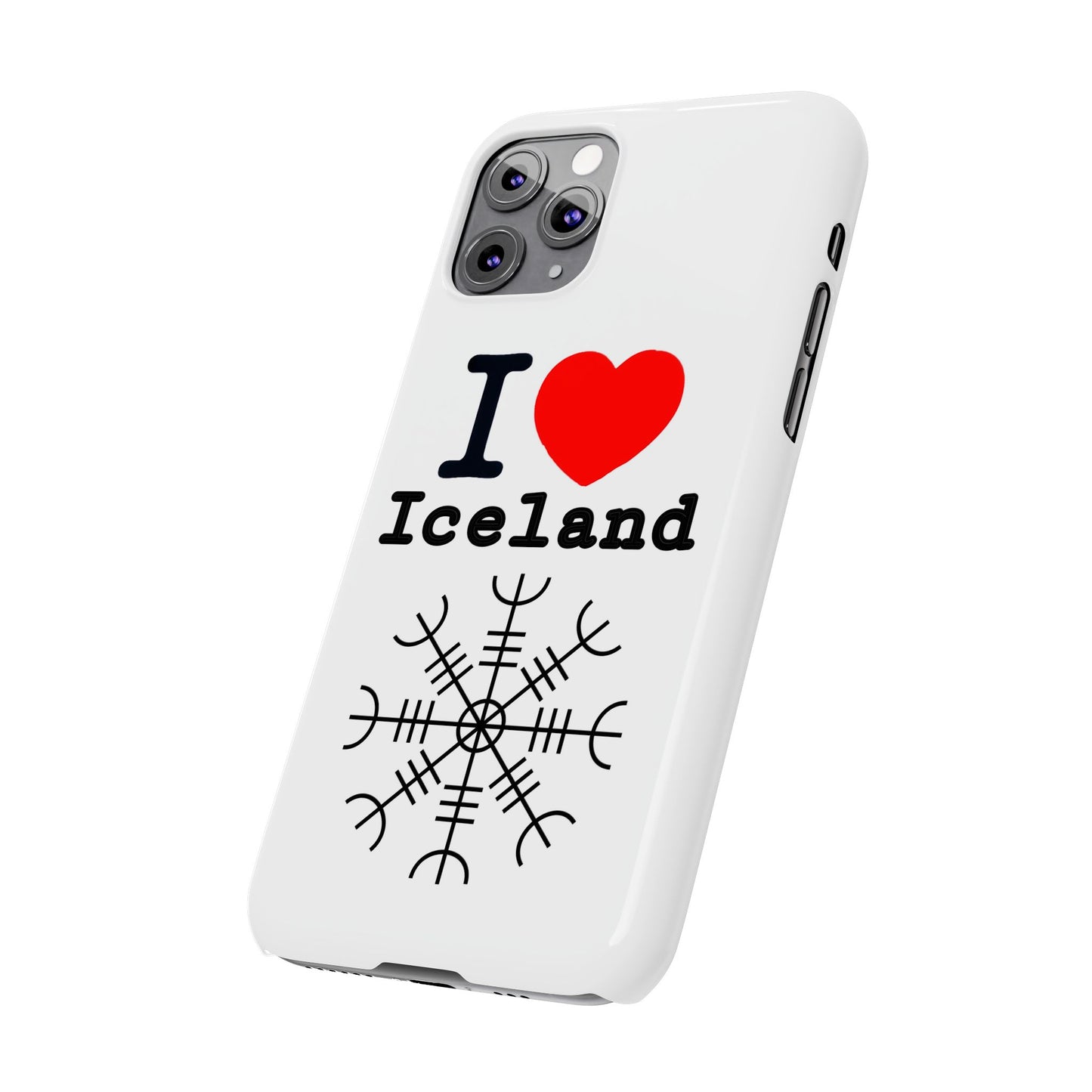 I Love Iceland Slim Phone Case - Stylish & Unique Design for Travelers