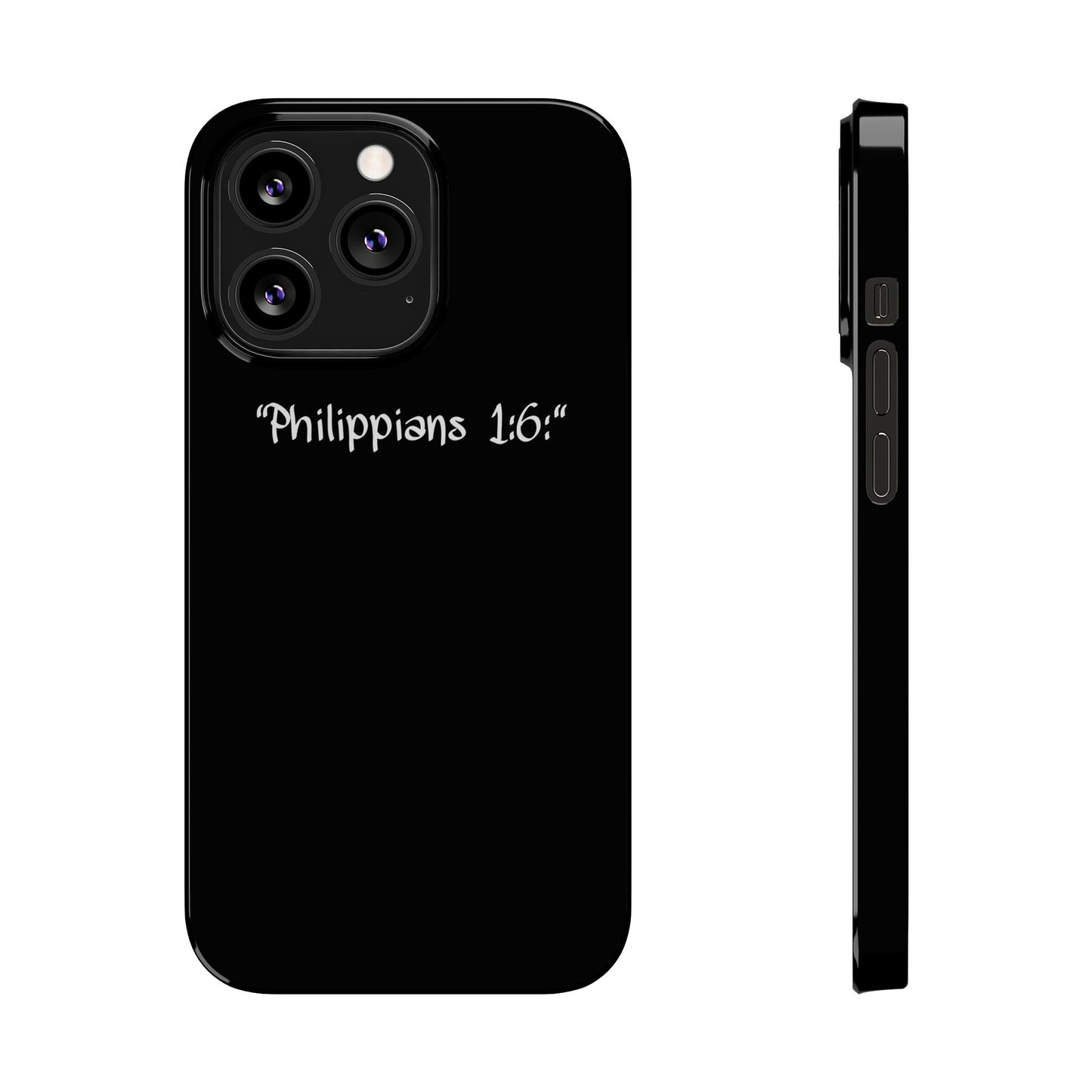 Bible verse "Philippians 1:6" - iPhone Case