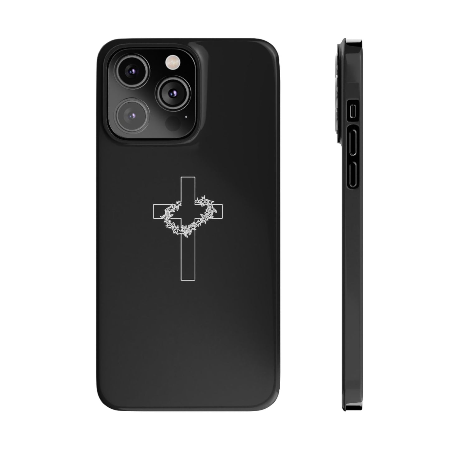 Faith-Inspired Slim Phone Case with Cross Design