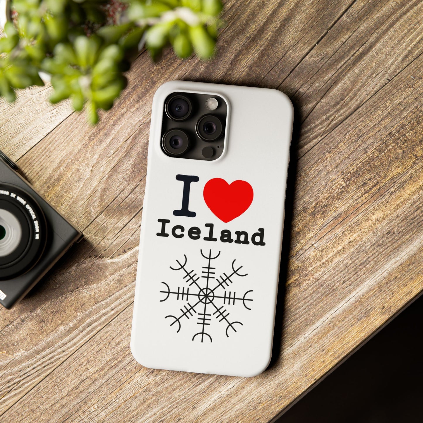 I Love Iceland Slim Phone Case - Stylish & Unique Design for Travelers