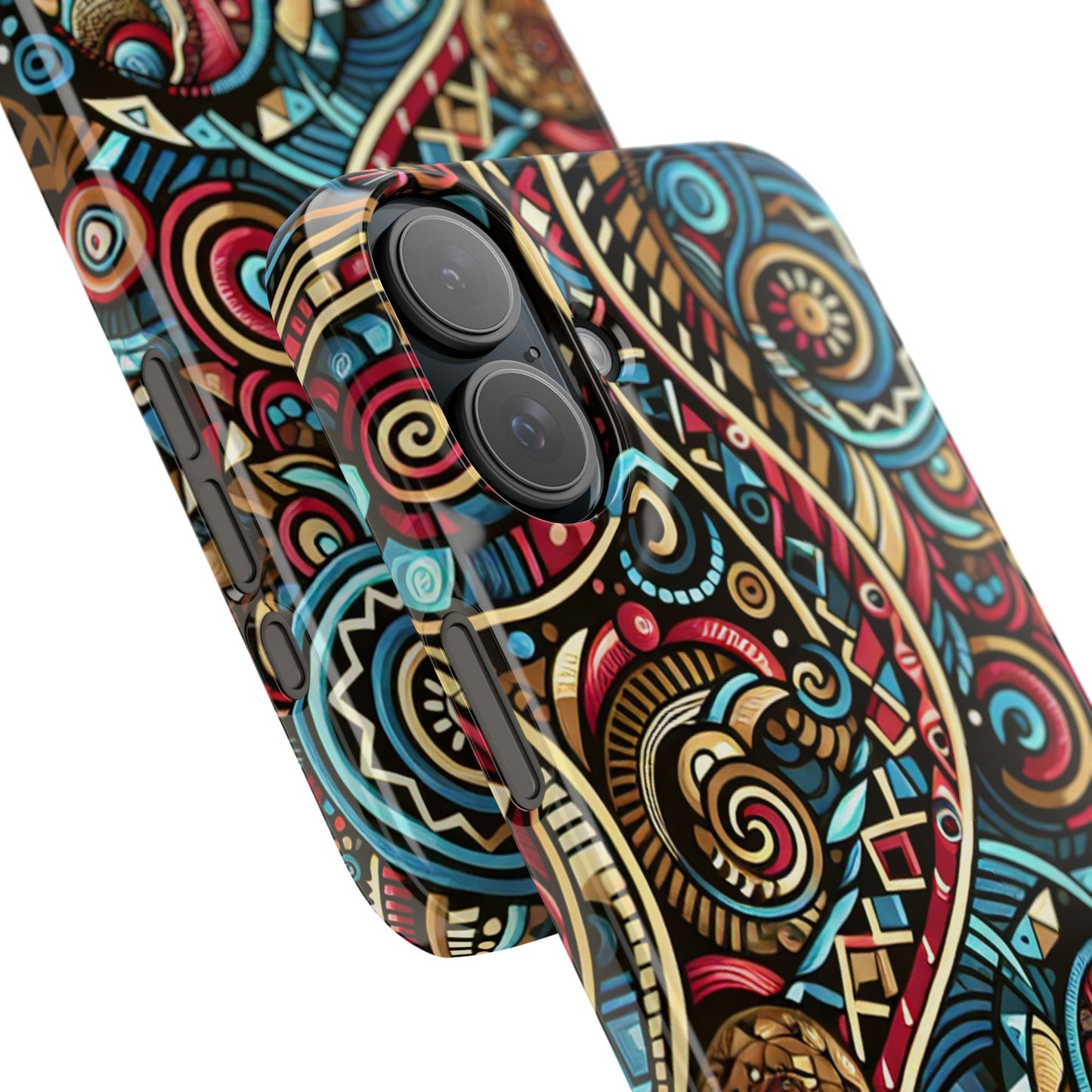 Vibrant Bohemian Slim Phone Case - Artistic Swirl Design