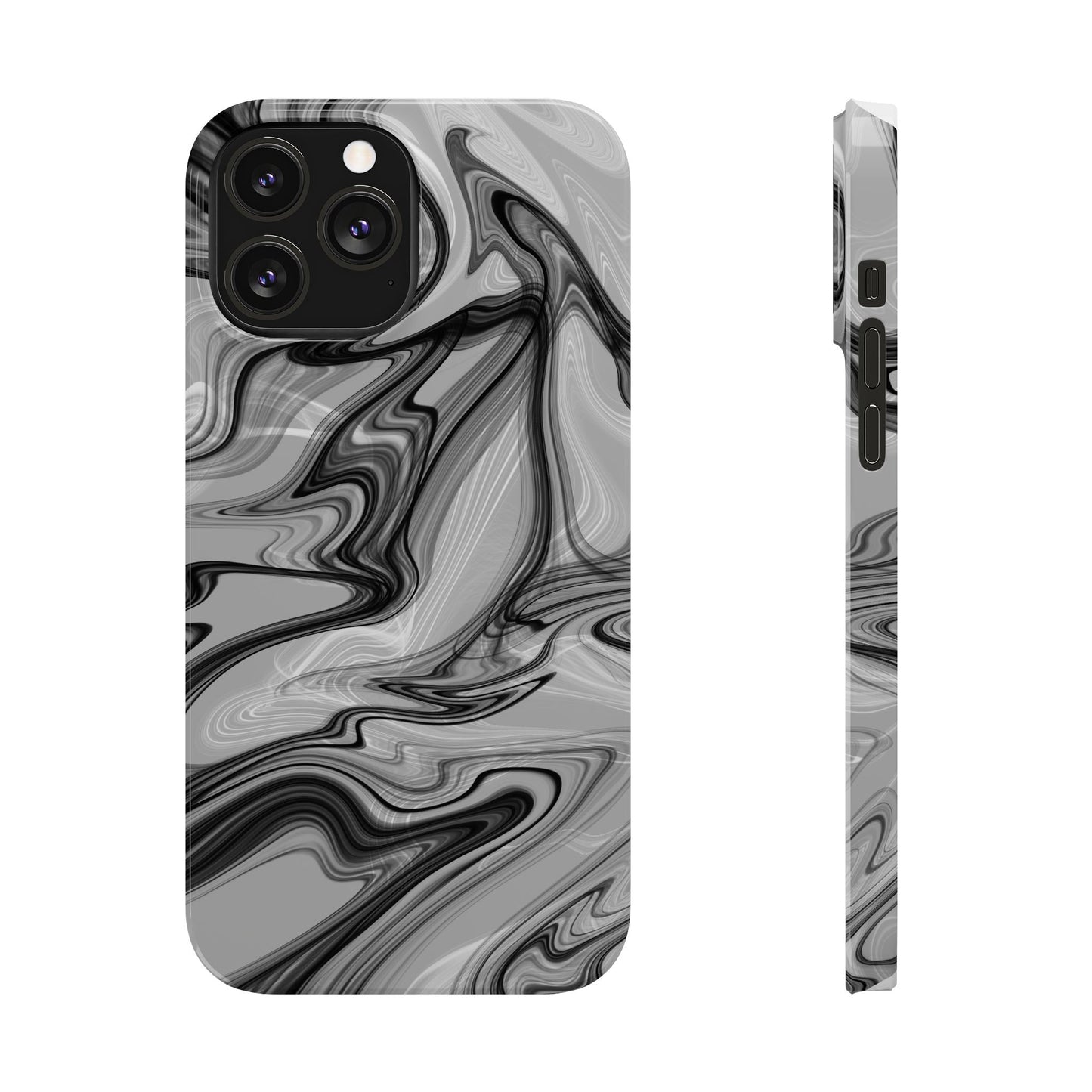 Stylish Black and Gray Abstract Slim Phone Case