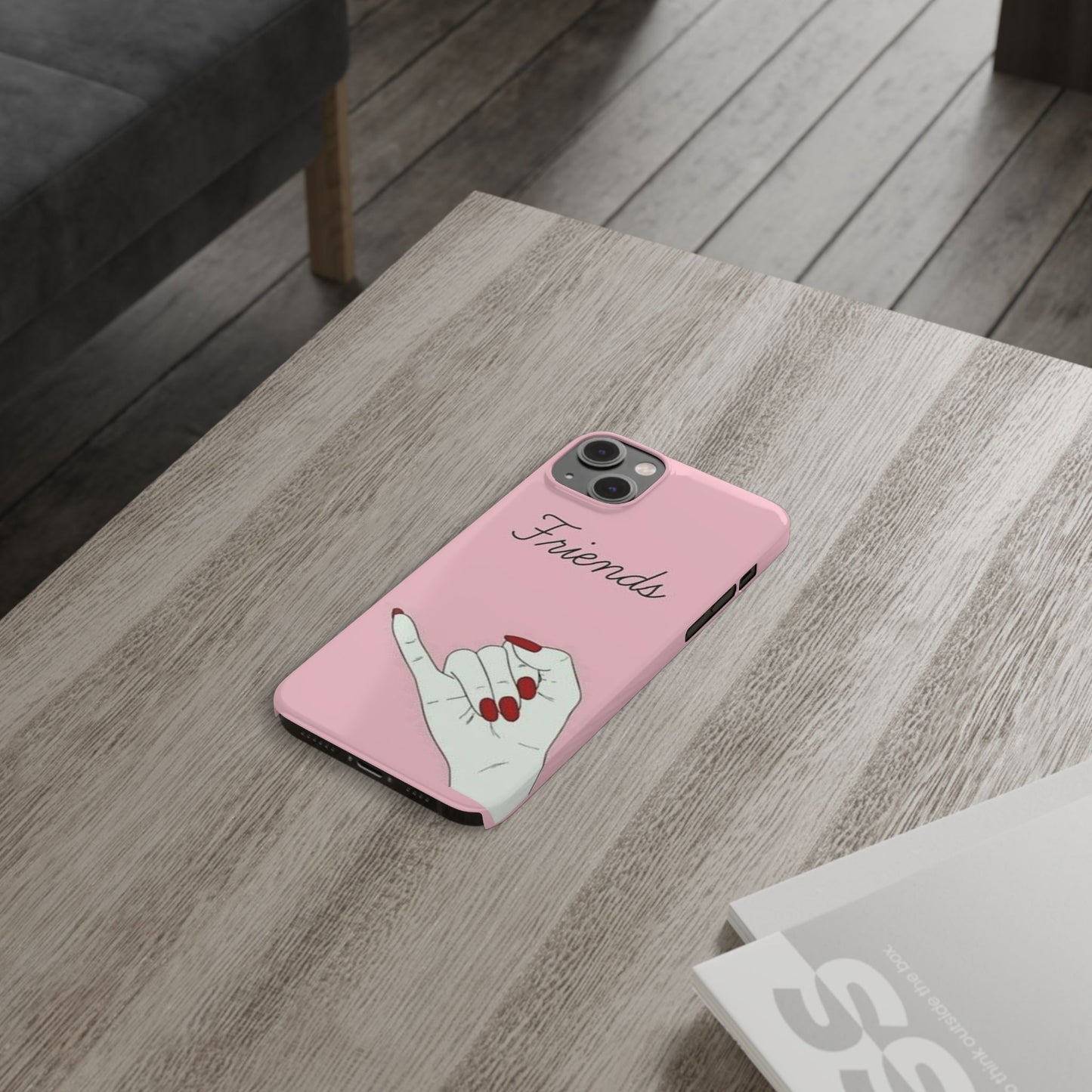 Stylish Slim Phone Case - 'Friends' Design - Perfect Gift for Besties