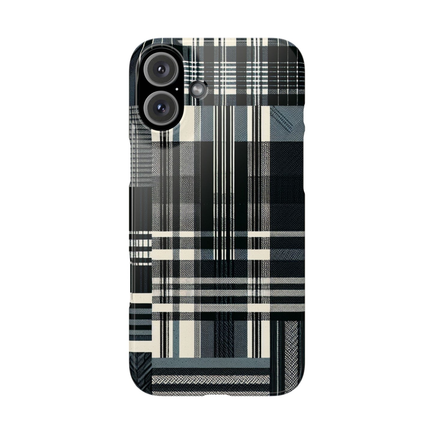 Chic Black and White Slim Phone Case - Stylish Protection for Your Device