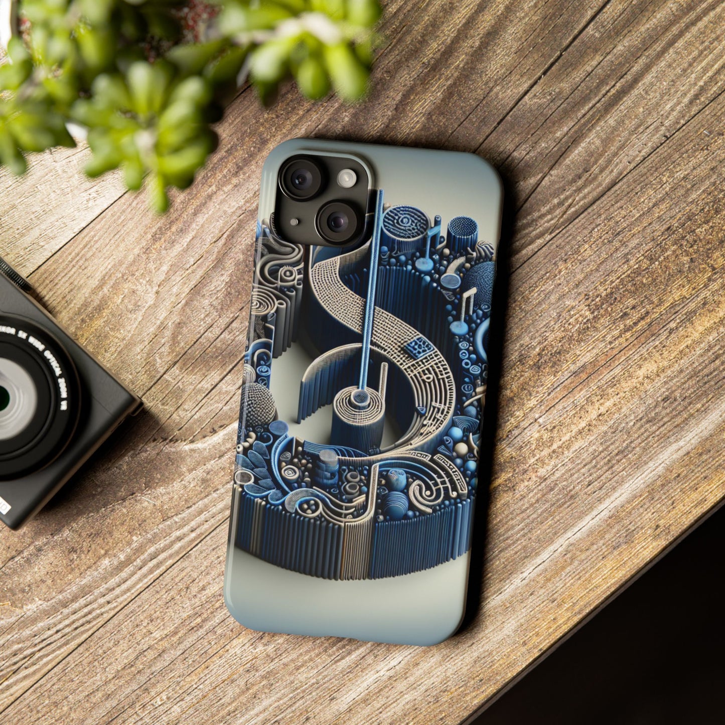 Abstract Musical Note Slim Phone Case - Modern Design for Music Lovers