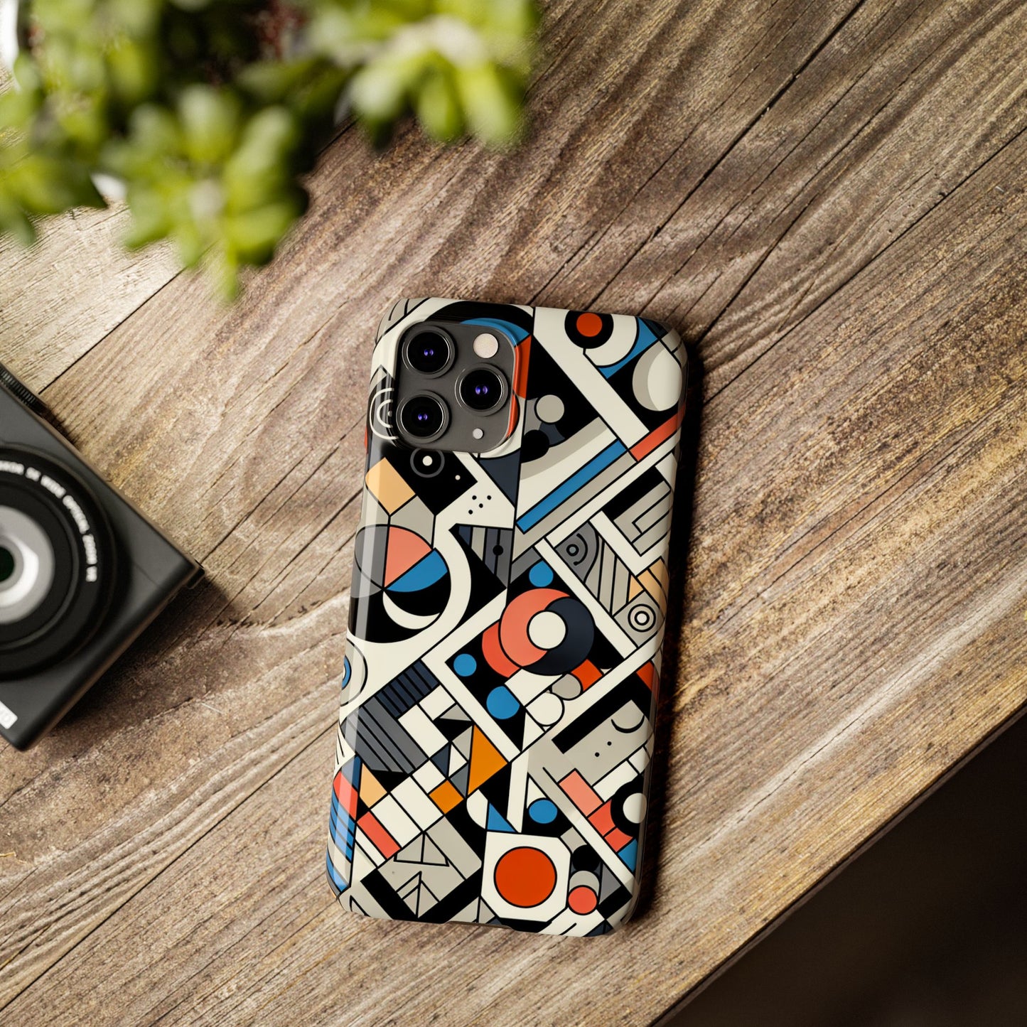 Modern Abstract Slim Phone Case - Colorful Geometric Design