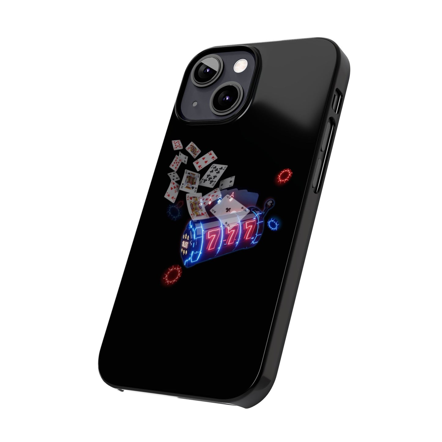 Lucky 777 Slim Phone Case - Casino Vibe, Perfect for Gamblers and Card Players