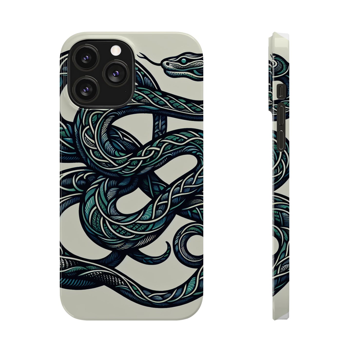 Artistic Snake Slim Phone Case - Unique Design for Nature Lovers