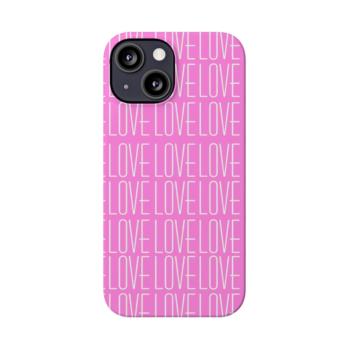 Pink Love Slim Phone Case - Perfect Gift for Valentine's Day, Anniversaries, and Loving Moments