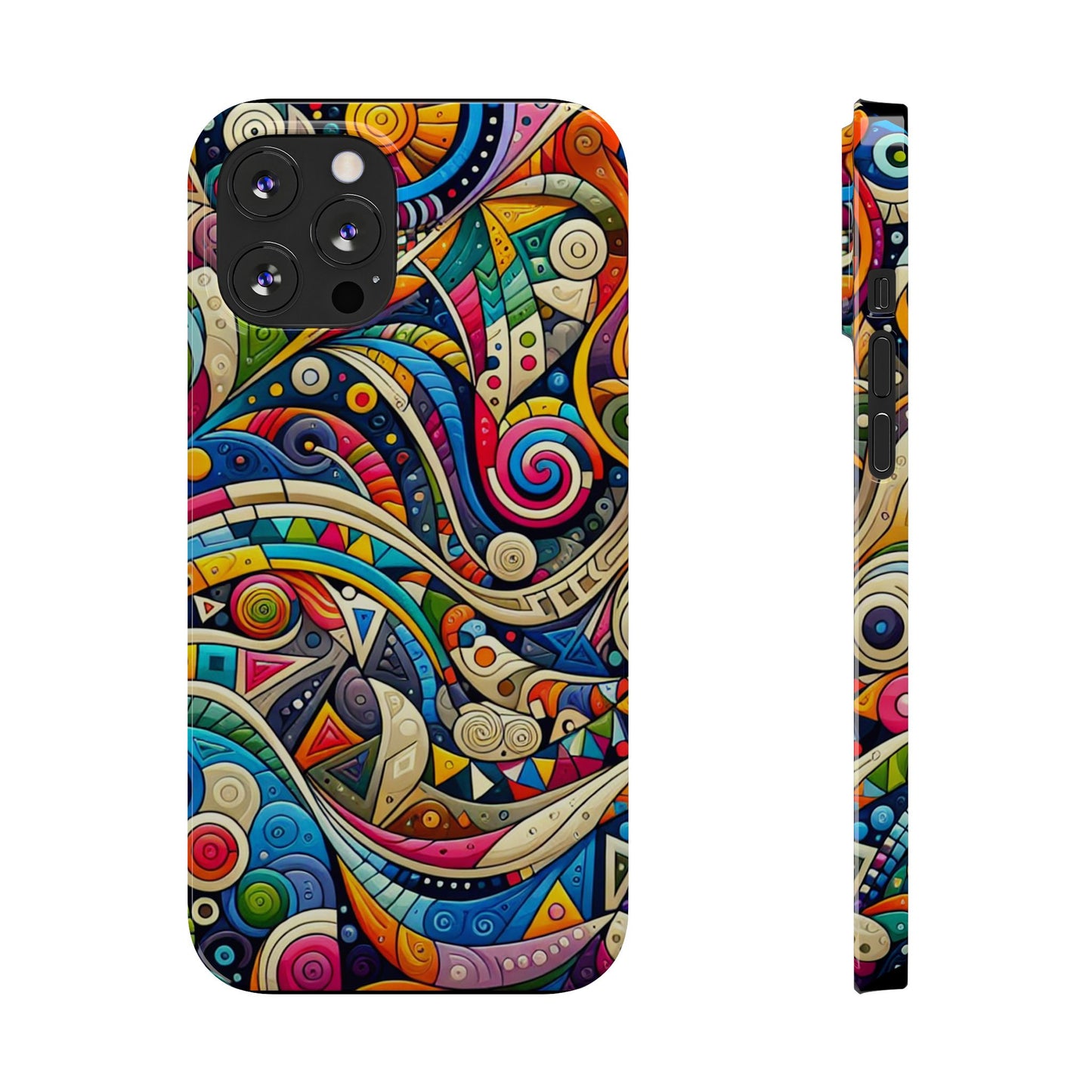 Colorful Abstract Slim Phone Case - Creative Art Design