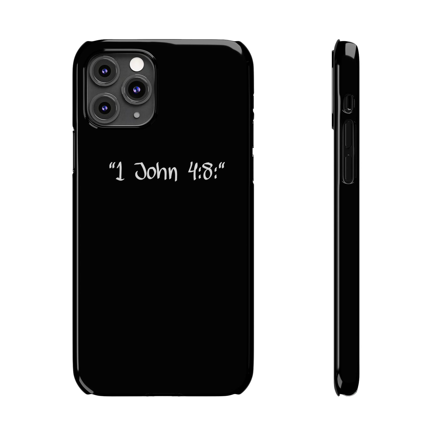 Bible verse "1 John 4:8" - iPhone Case