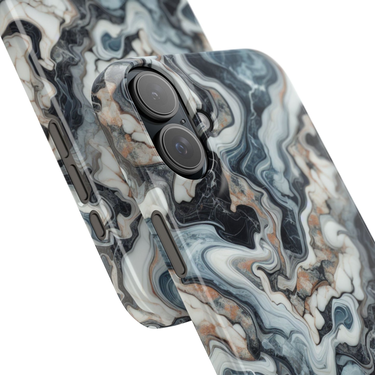 Artistic Marble Slim Phone Case - Elegant Design for Modern Aesthetics