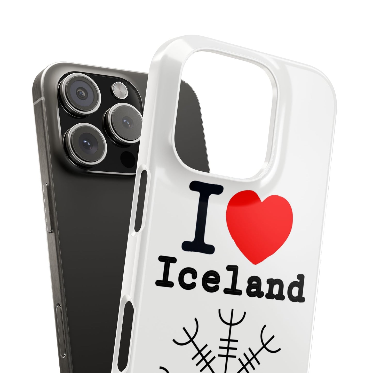 I Love Iceland Slim Phone Case - Stylish & Unique Design for Travelers