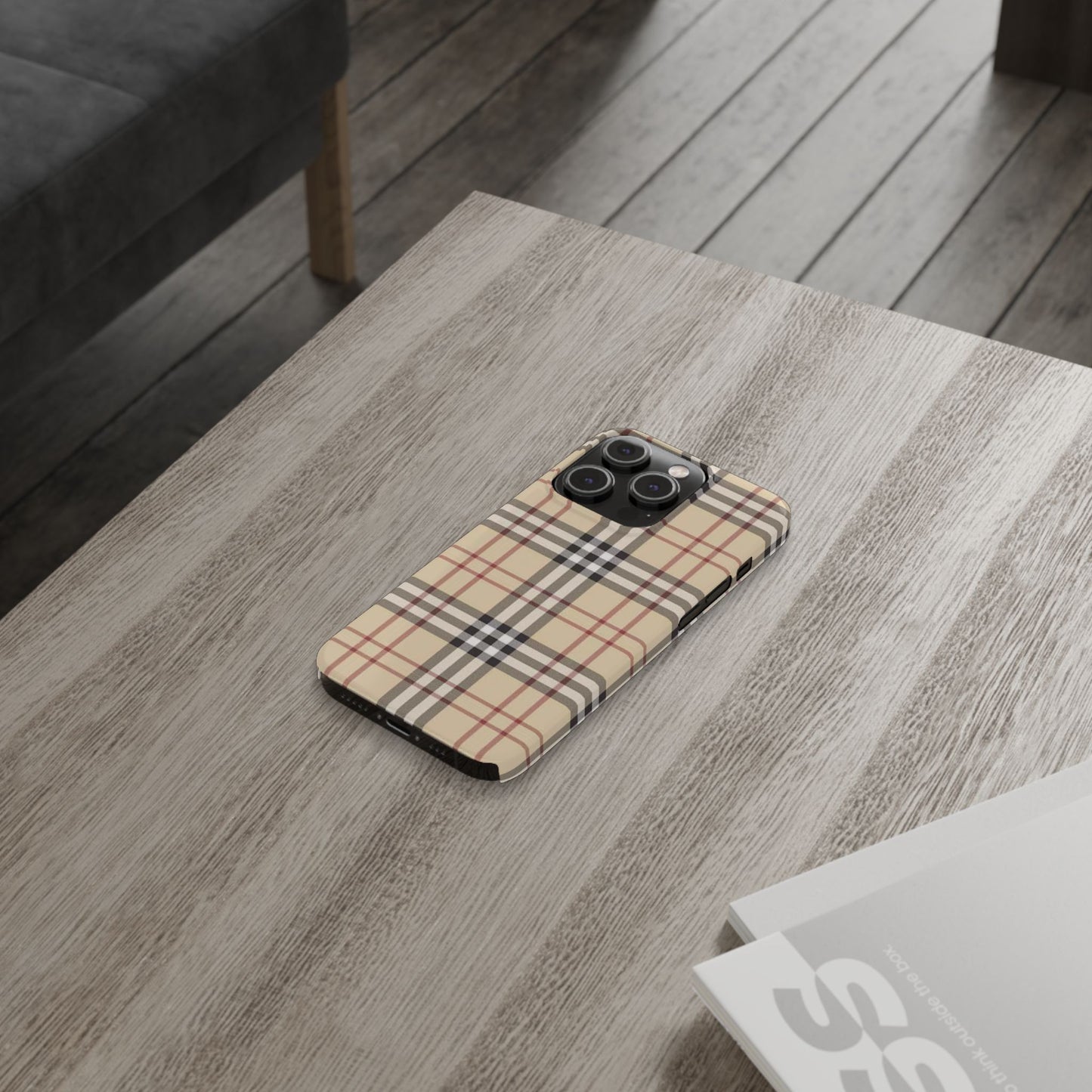 Classic Plaid Slim Phone Case - Stylish and Durable Protective Cover