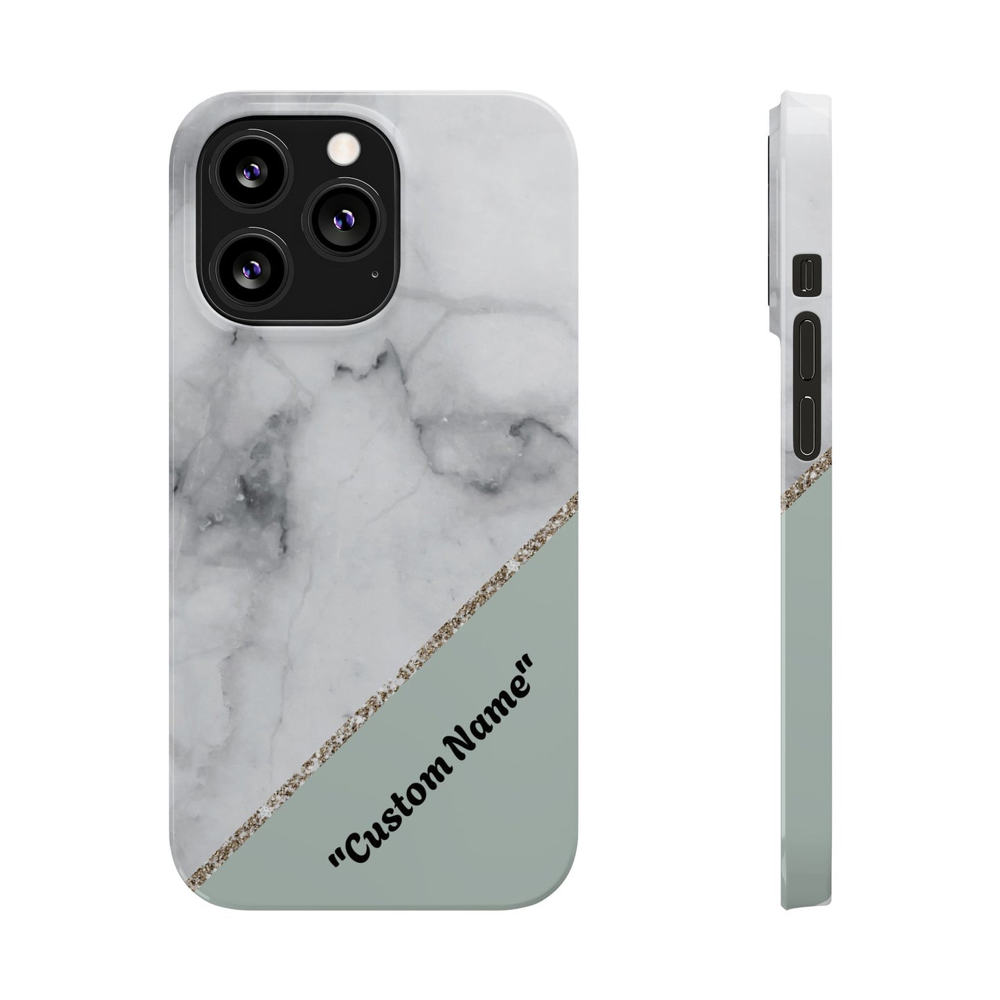 Custom Marble Slim Phone Case - Personalized Design for Trendy Protection